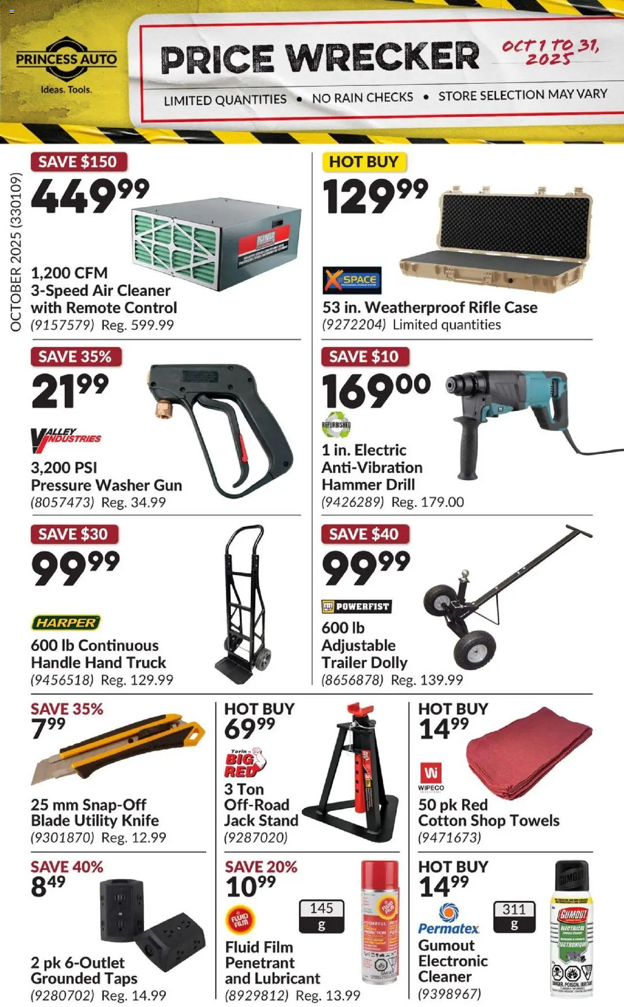 Princess Auto - Price Wrecker - page 1- valid from Oct 1, 2025