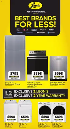 Preview Leon's flyer - BBFL Appliances valid from Oct 9, 2025