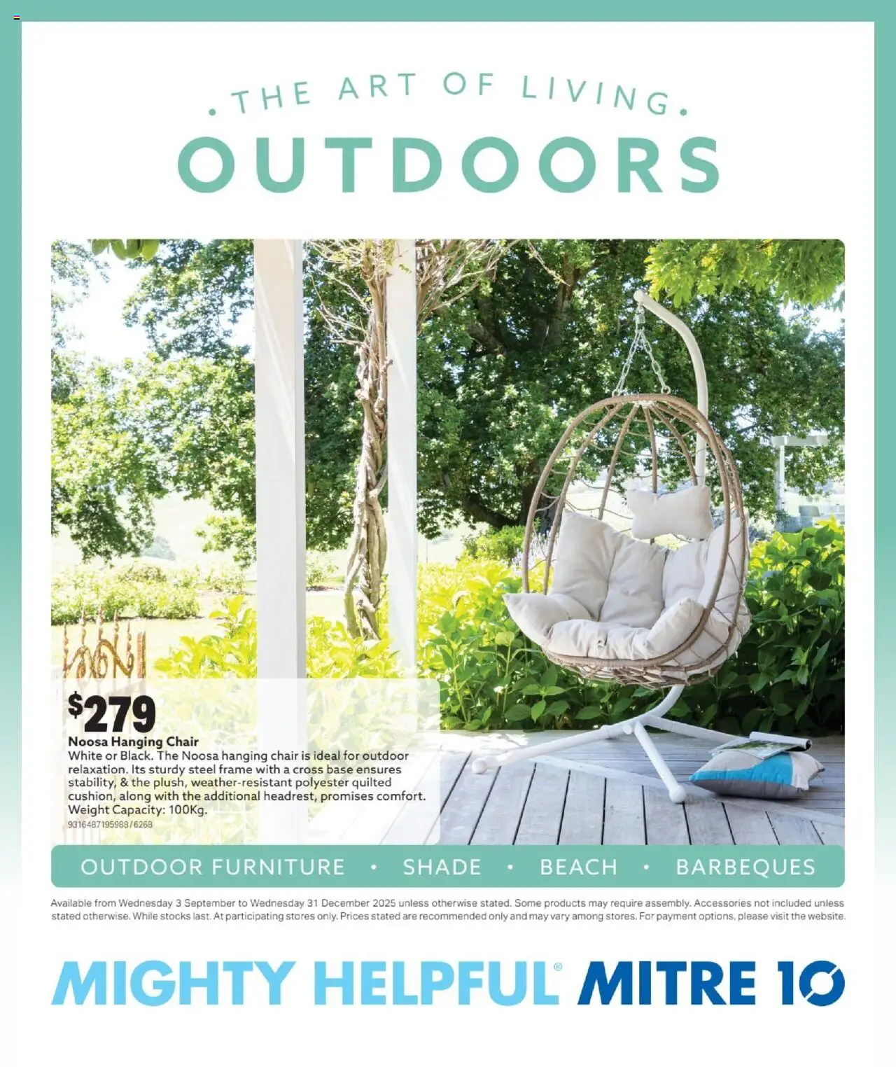 Mitre 10 The Art of Living Outdoors Catalogue - page 1- valid from 03/09/2025