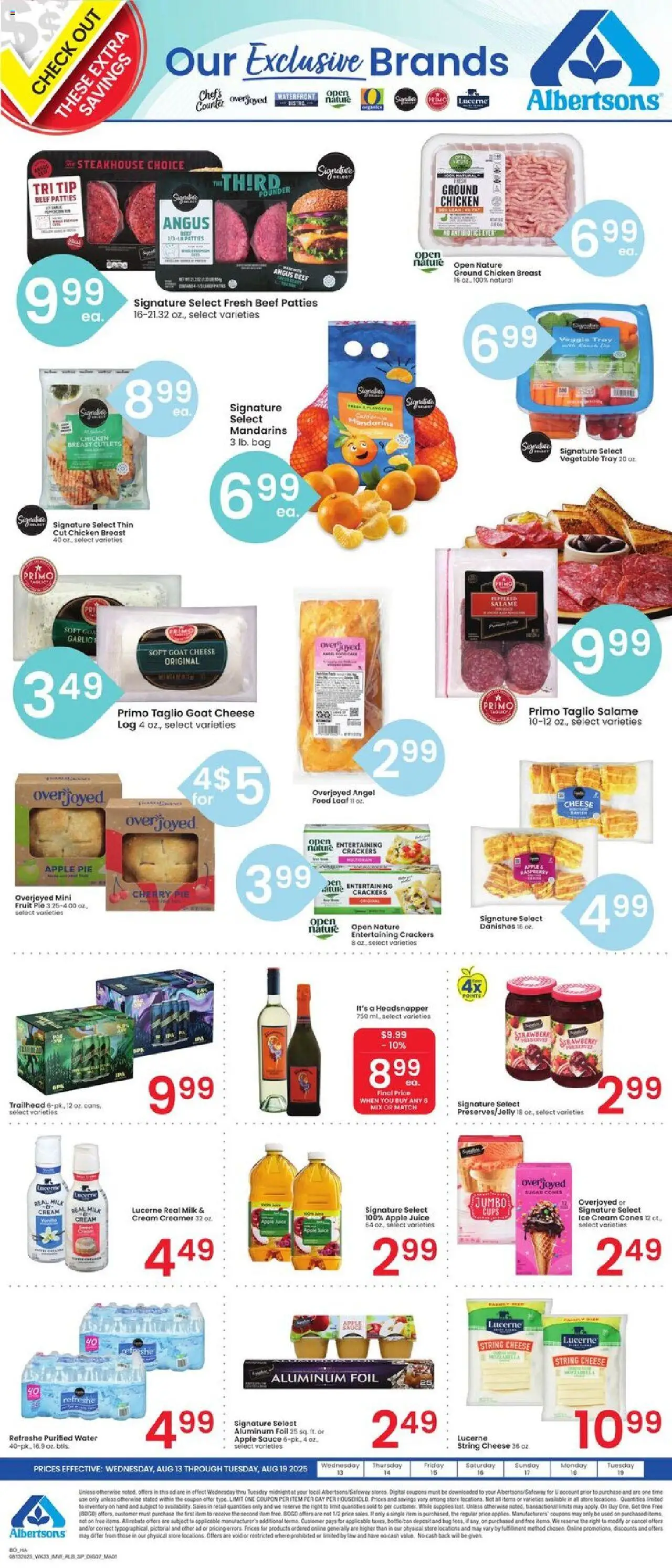 Albertsons Specialty Publication - page 1- valid from 08/13/2025
