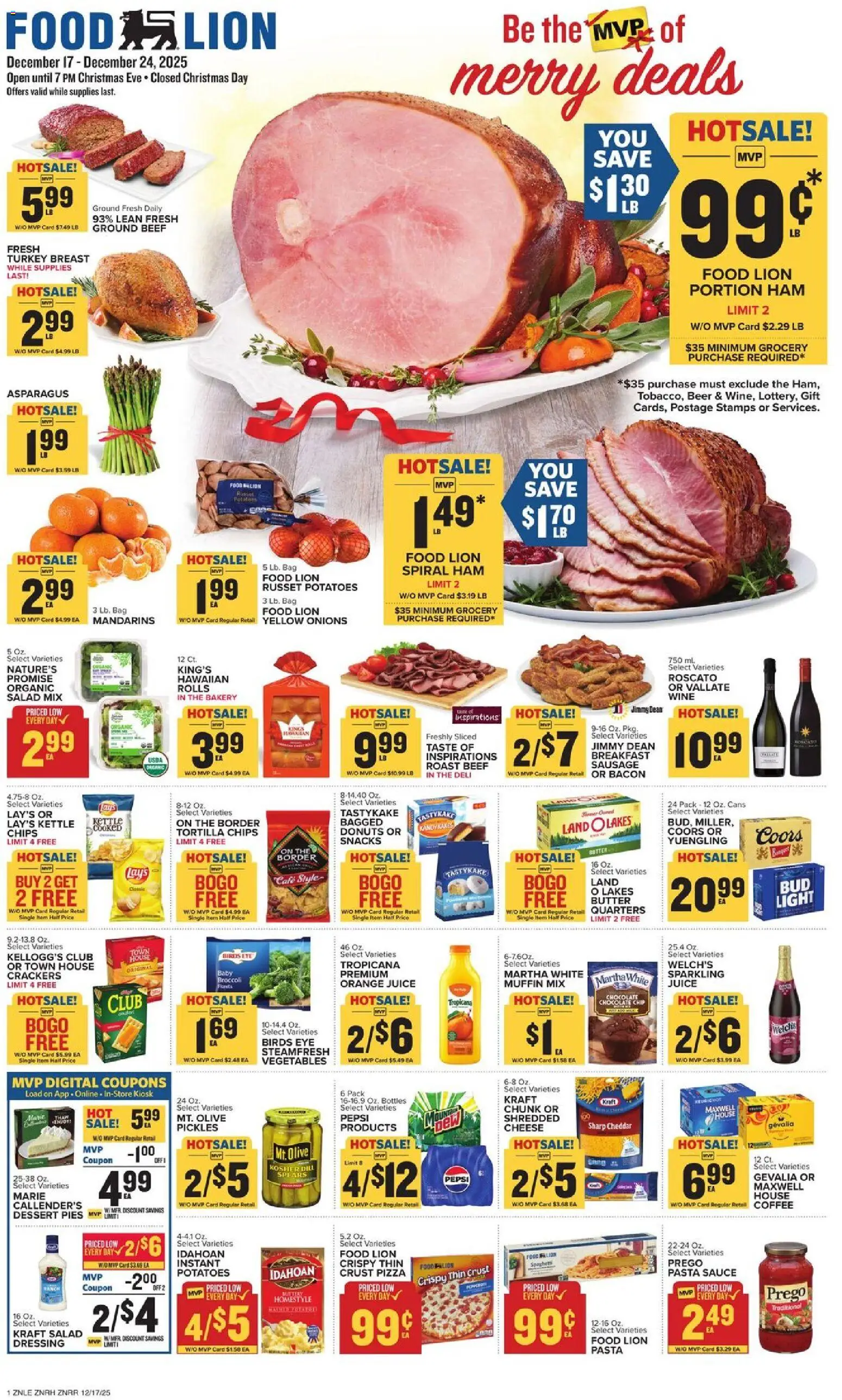 Food Lion Weekly Ad - page 1- valid from 12/17/2025