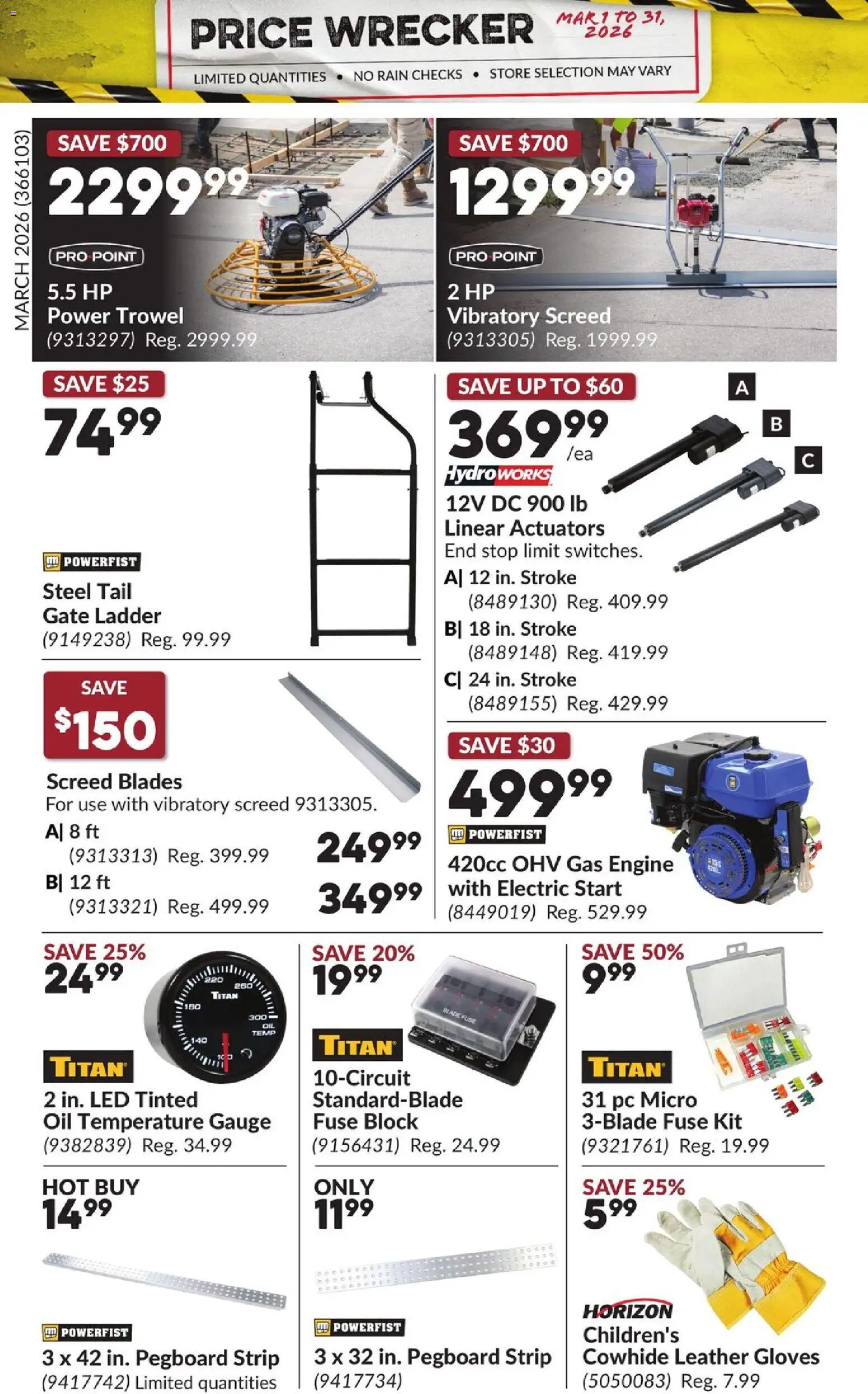 Princess Auto flyer - Price Wrecker - page 29- valid from Mar 1, 2026
