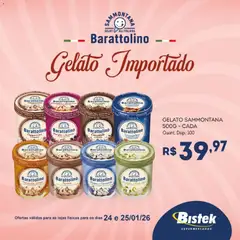Pré-visualização Bistek Supermercados - Ofertas Gelato válida a partir de 24/01/2026