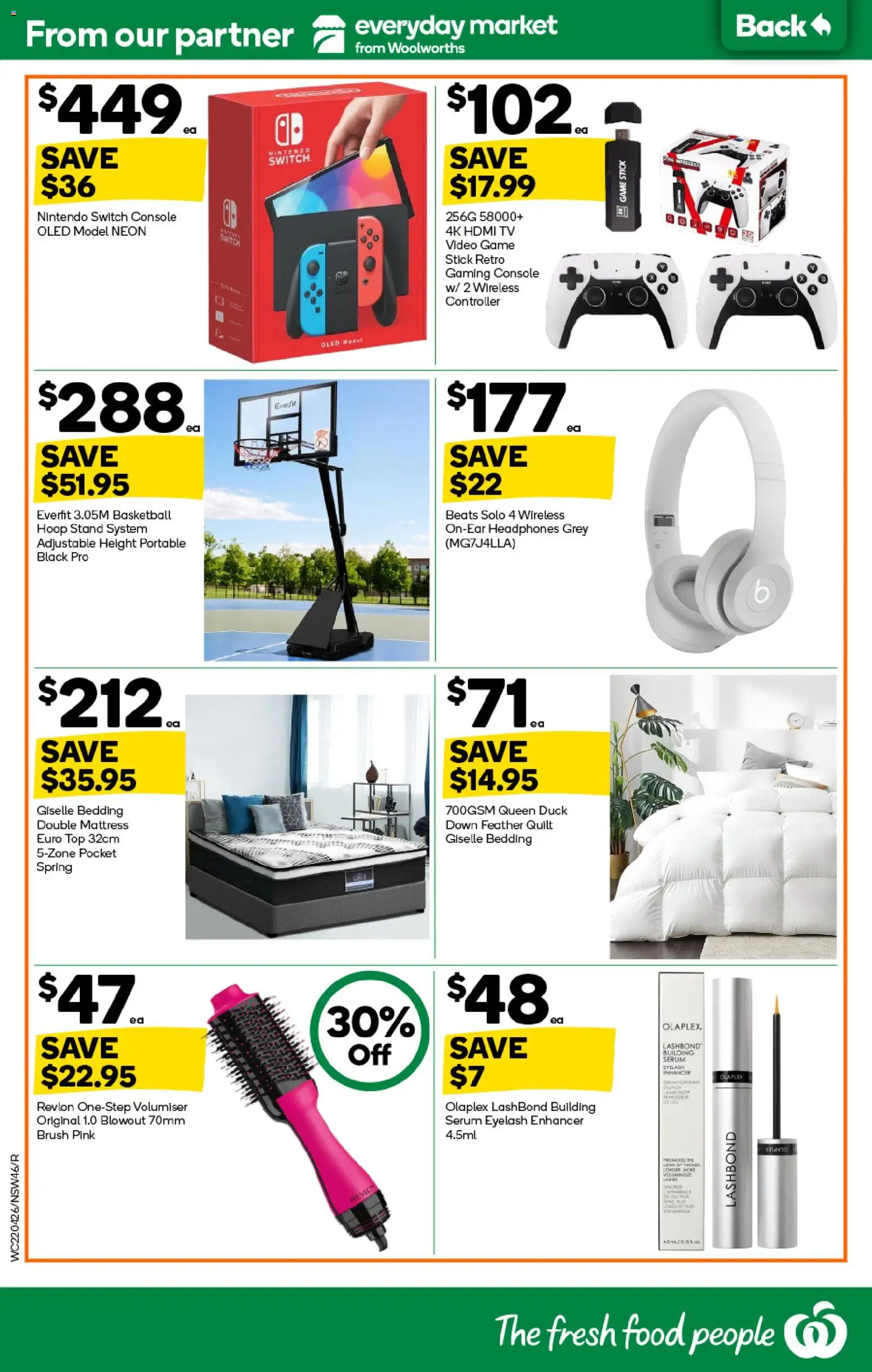 Woolworths catalogue  - page 46- valid from 22/04/2026