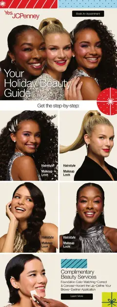 Preview JCPenney Holiday Beauty Guide valid from 10/26/2025