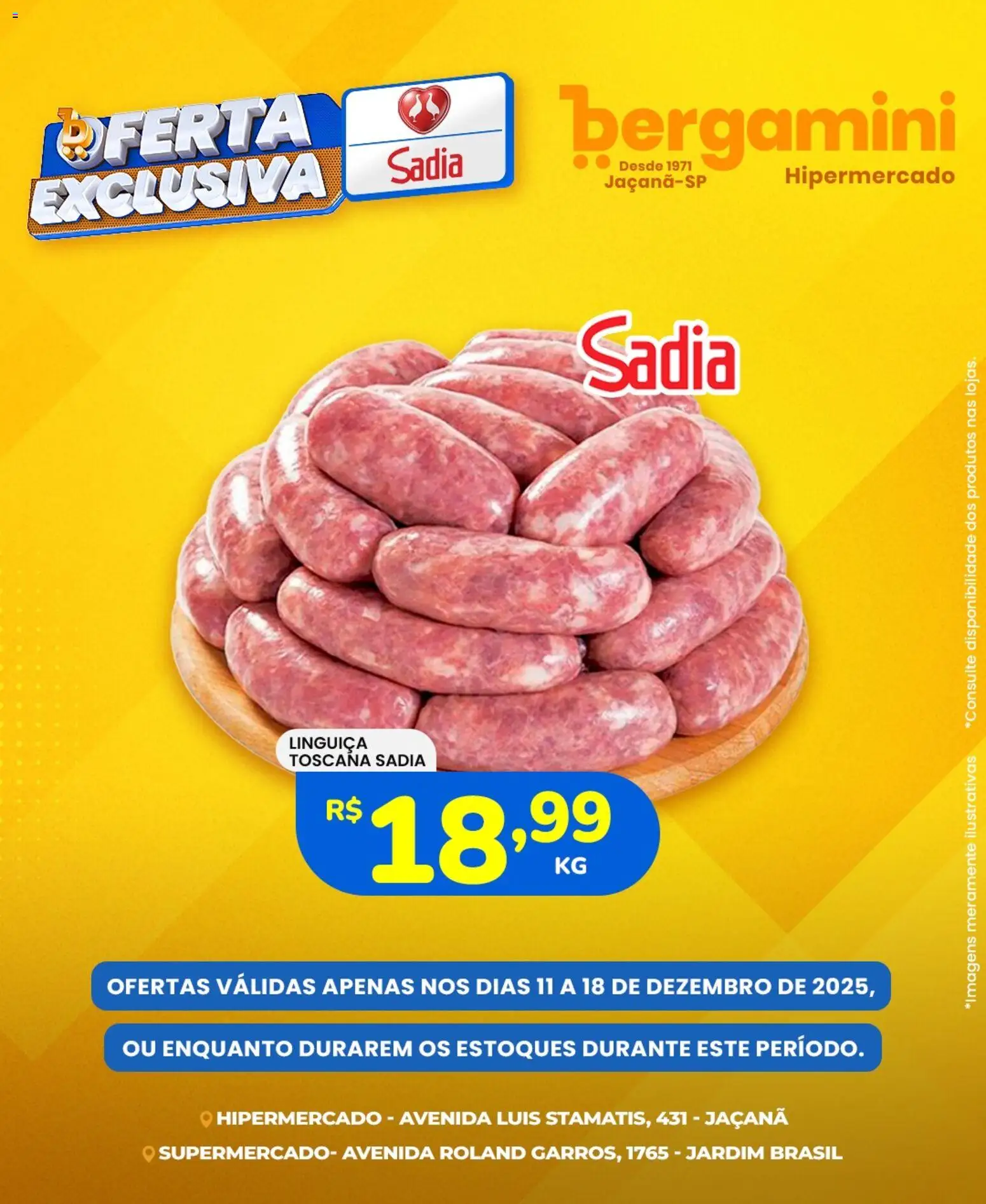 Supermercado Bergamini - Ofertas Sadia e Perdigão - página 1- válido a partir de 11/12/2025
