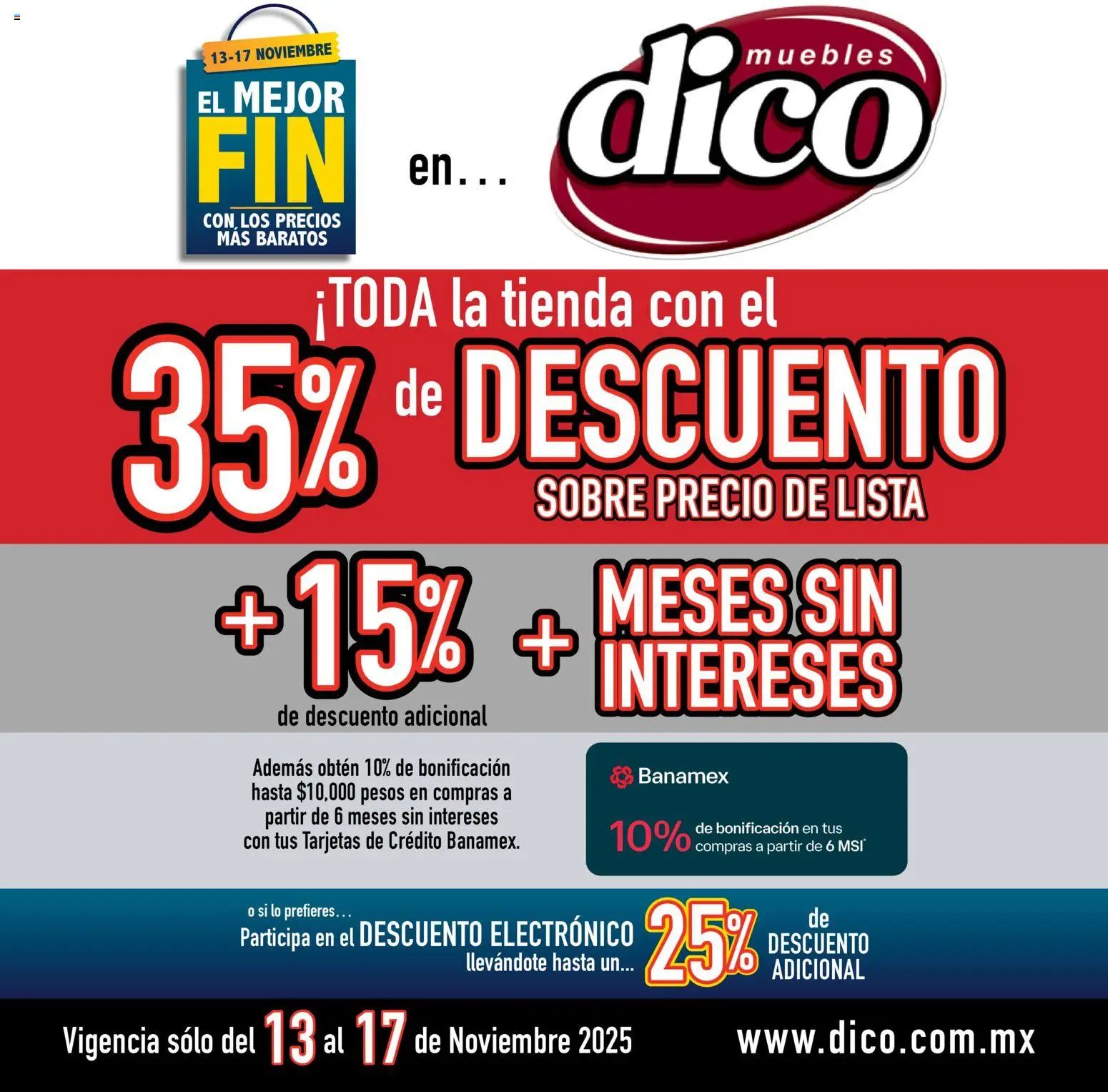 Muebles Dico Buen Fin  - página 1- válido desde 13/11/2025