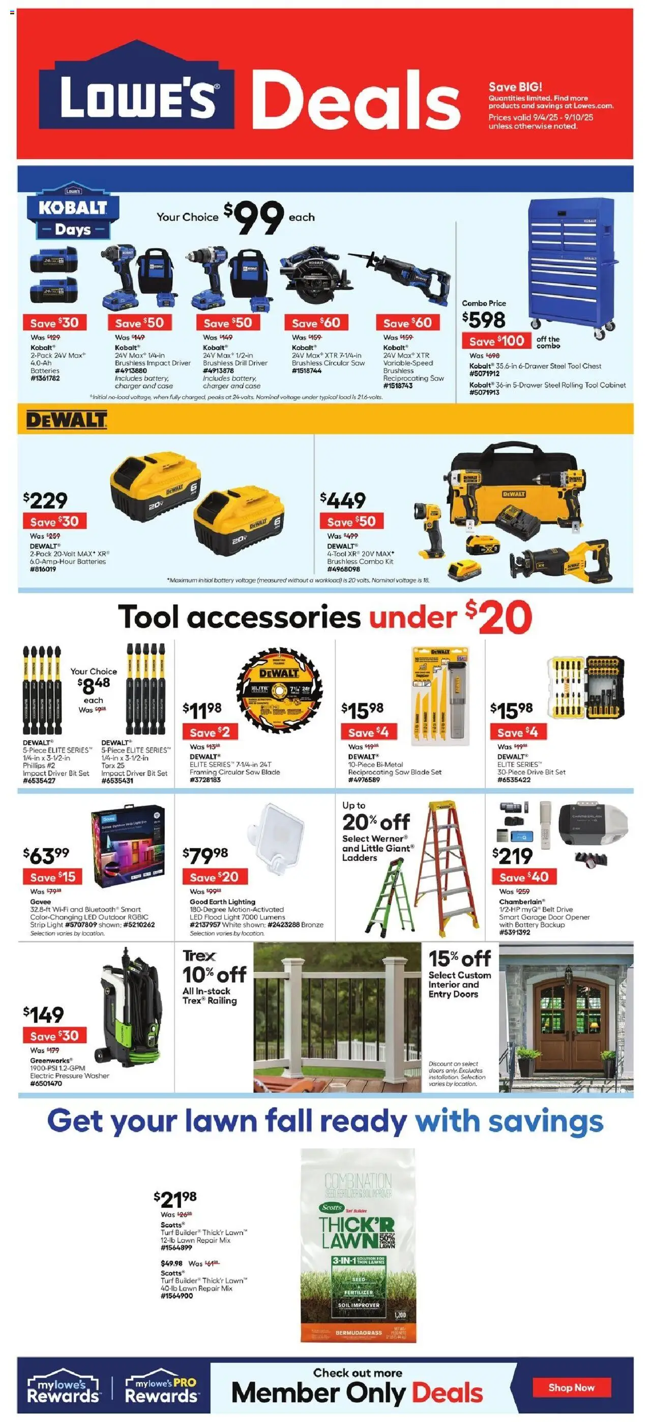 Lowe's Weekly Ad - page 1- valid from 09/04/2025
