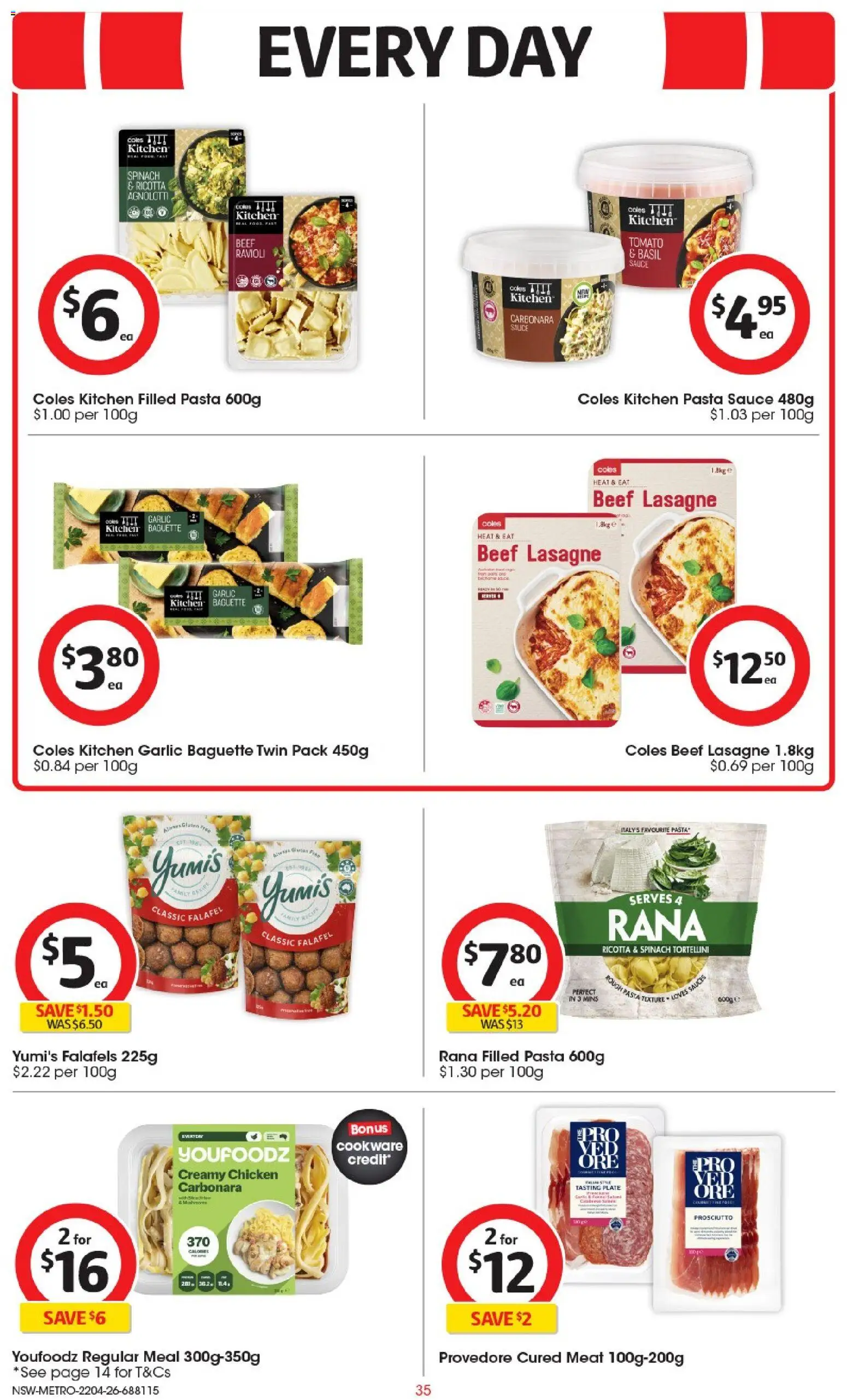 Coles catalogue  - page 35- valid from 22/04/2026