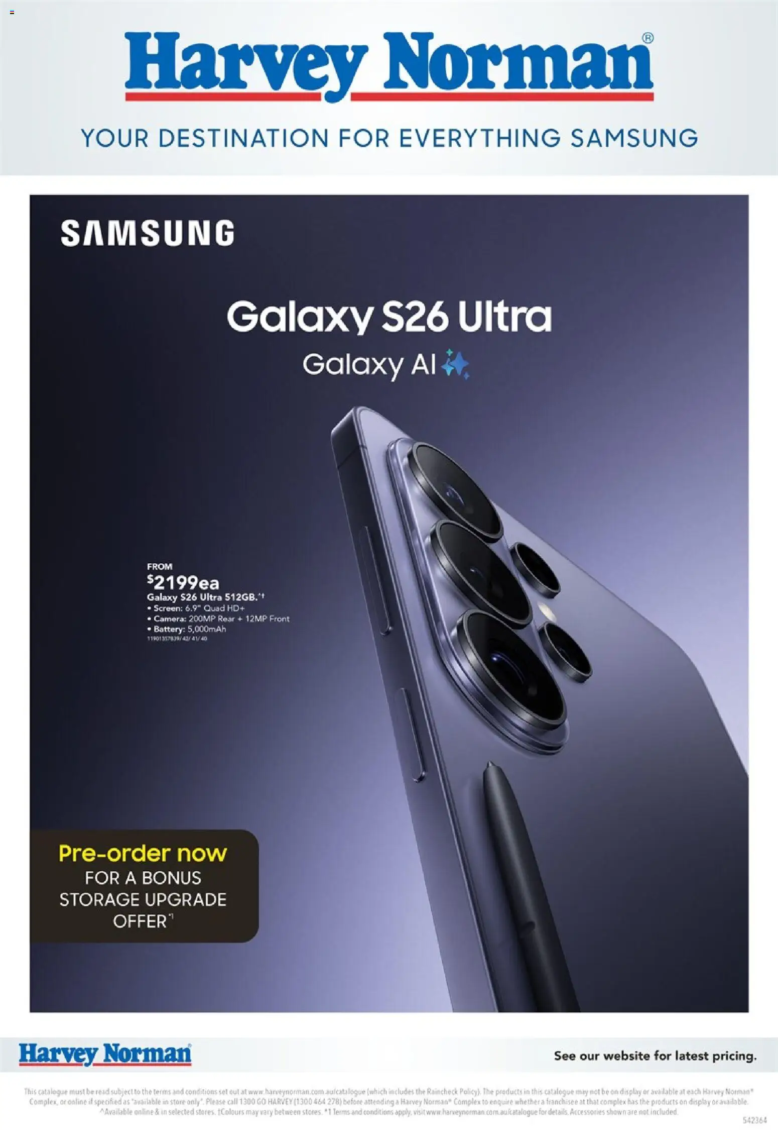 Harvey Norman Samsung Pre-Order - page 1- valid from 26/02/2026