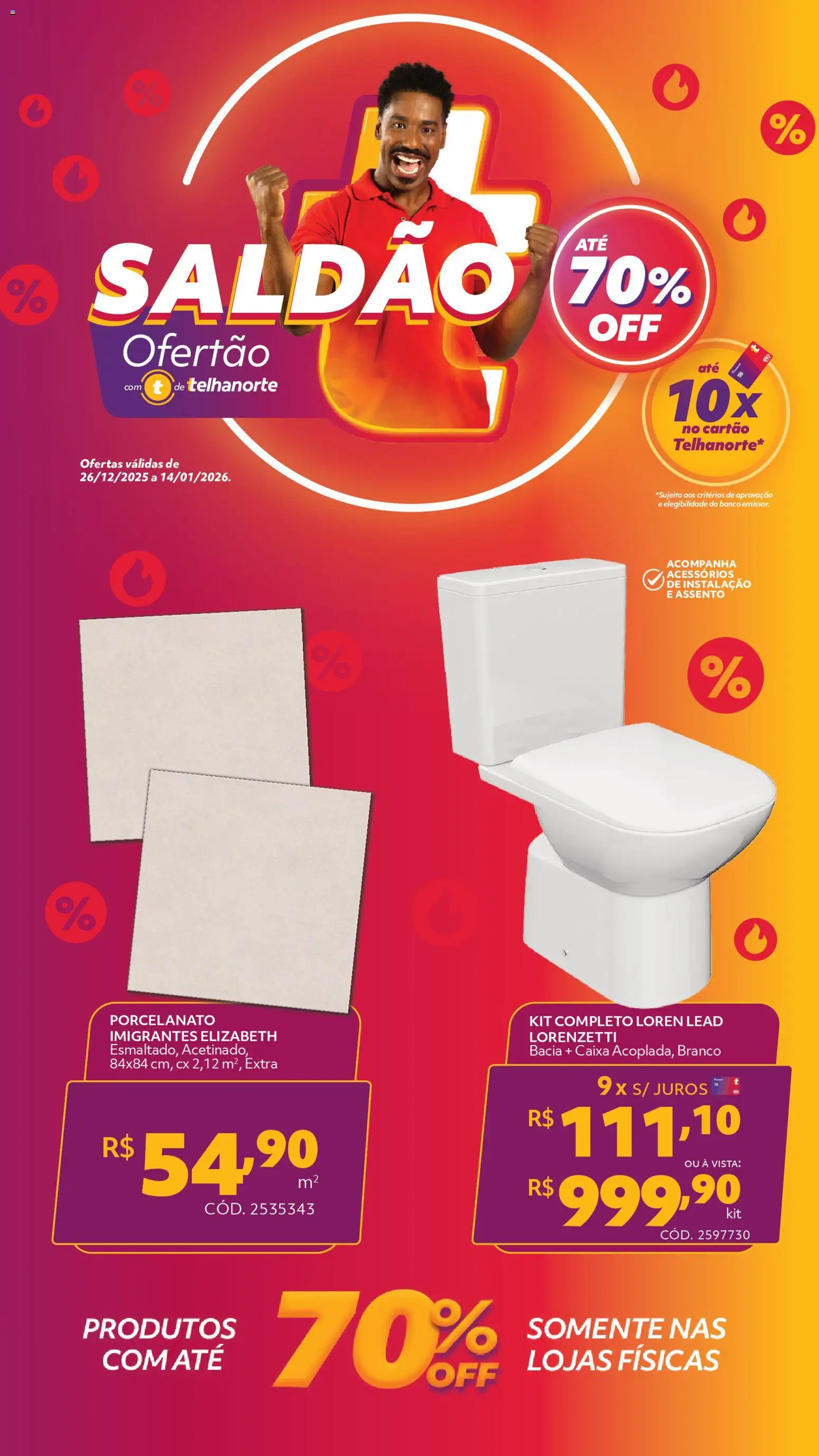 Telhanorte - Ofertas atuais - página 1- válido a partir de 26/12/2025
