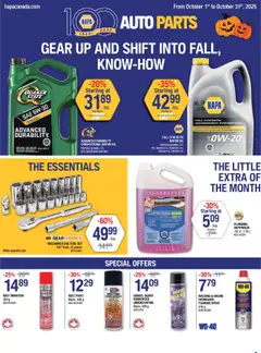 Preview NAPA Auto Parts weekly flyer valid from Oct 1, 2025