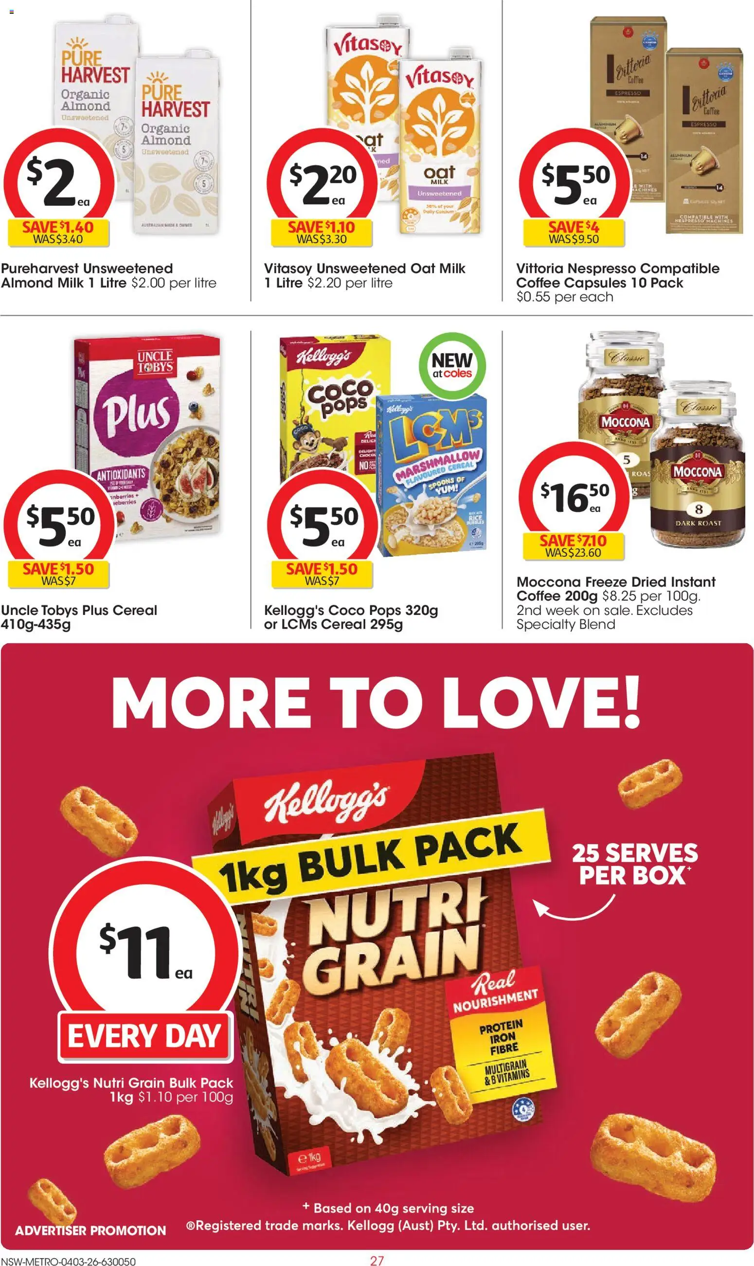 Coles catalogue  - page 27- valid from 04/03/2026