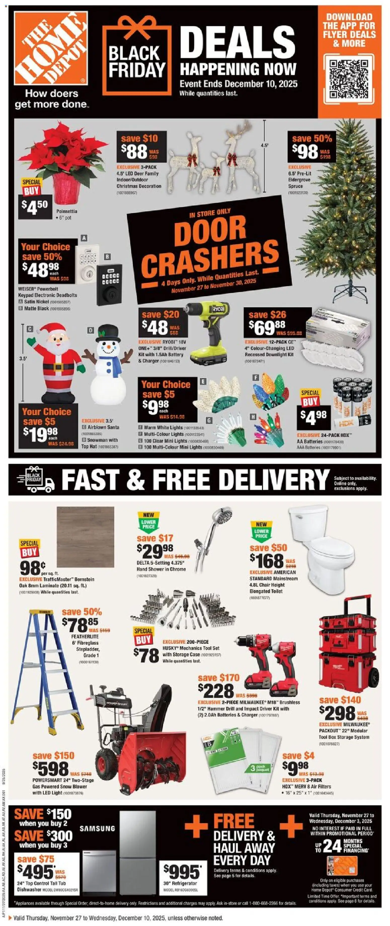 Home Depot - Black Friday  - page 1- valid from Nov 27, 2025