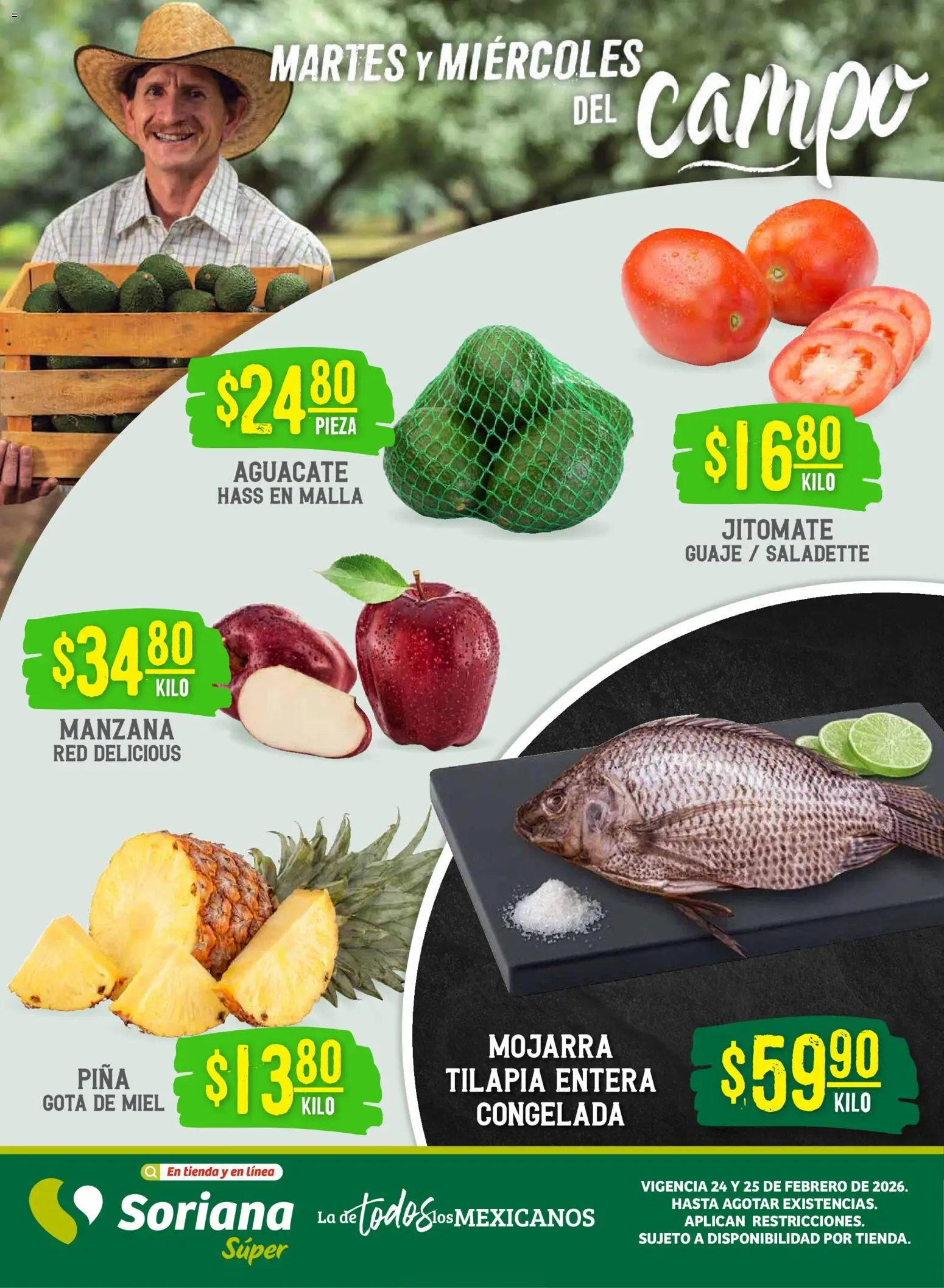 Soriana - Martes y Miércoles del Campo Súper: Ver, Tab, Chis, Camp, Yuc y Q. Roo - página 1- válido desde 24/02/2026