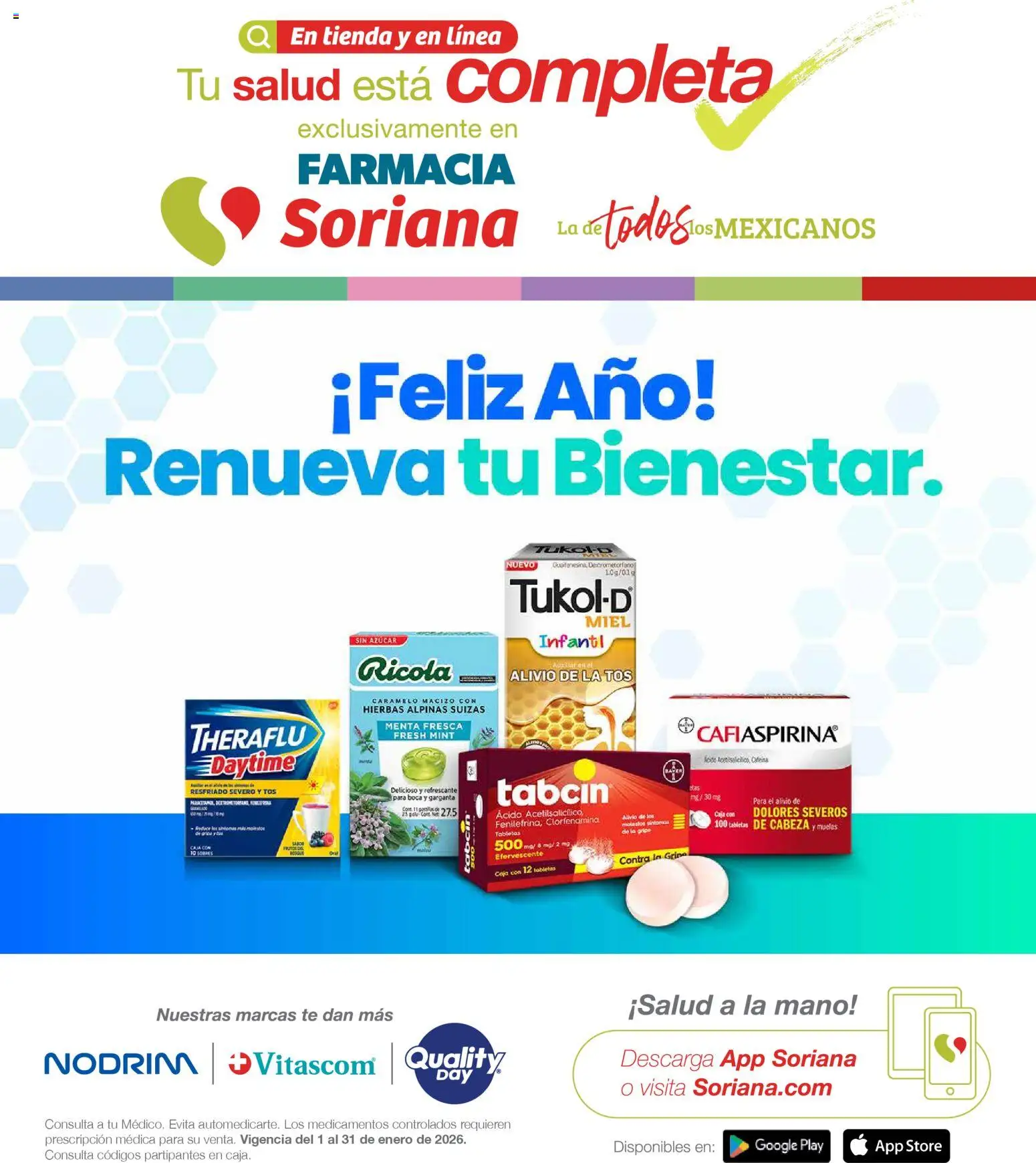 Soriana folleto - Farmacia Mercado Nacional - página 1- válido desde 01/01/2026