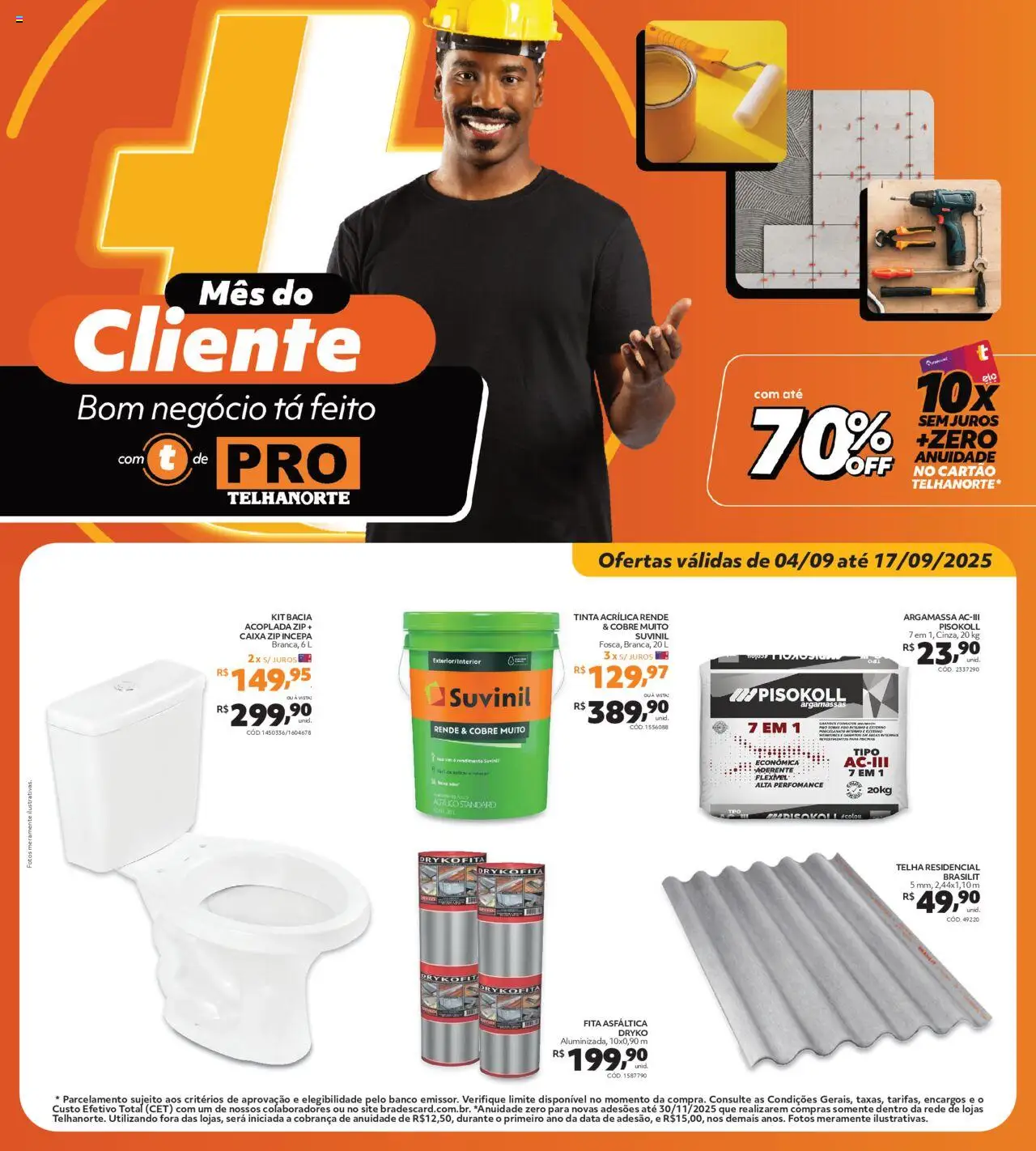 Telhanorte - Ofertas Pro - página 1- válido a partir de 04/09/2025
