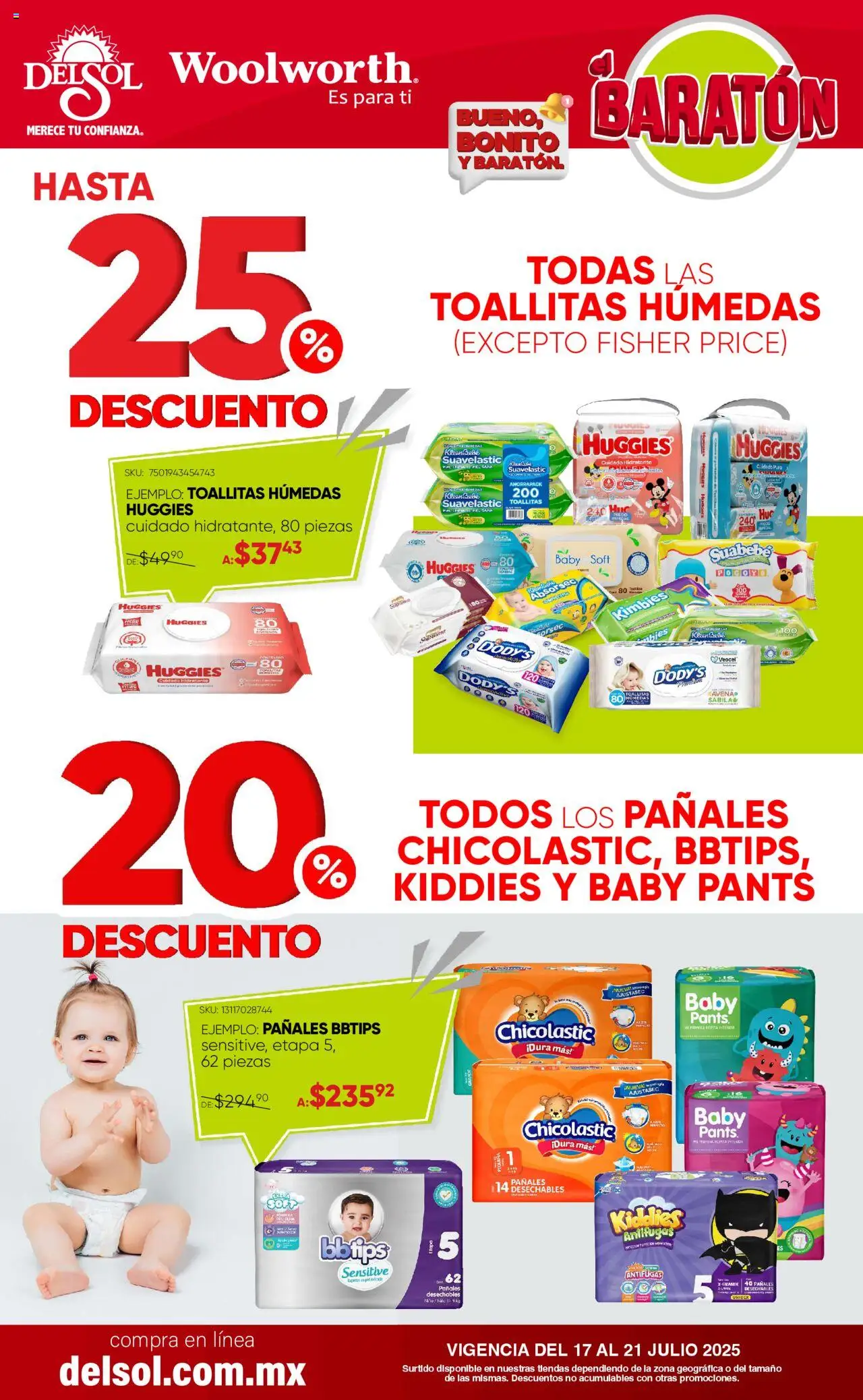 Del Sol y Woolworth - Catálogo Llegó el Baratón - página 18- válido desde 17/07/2025