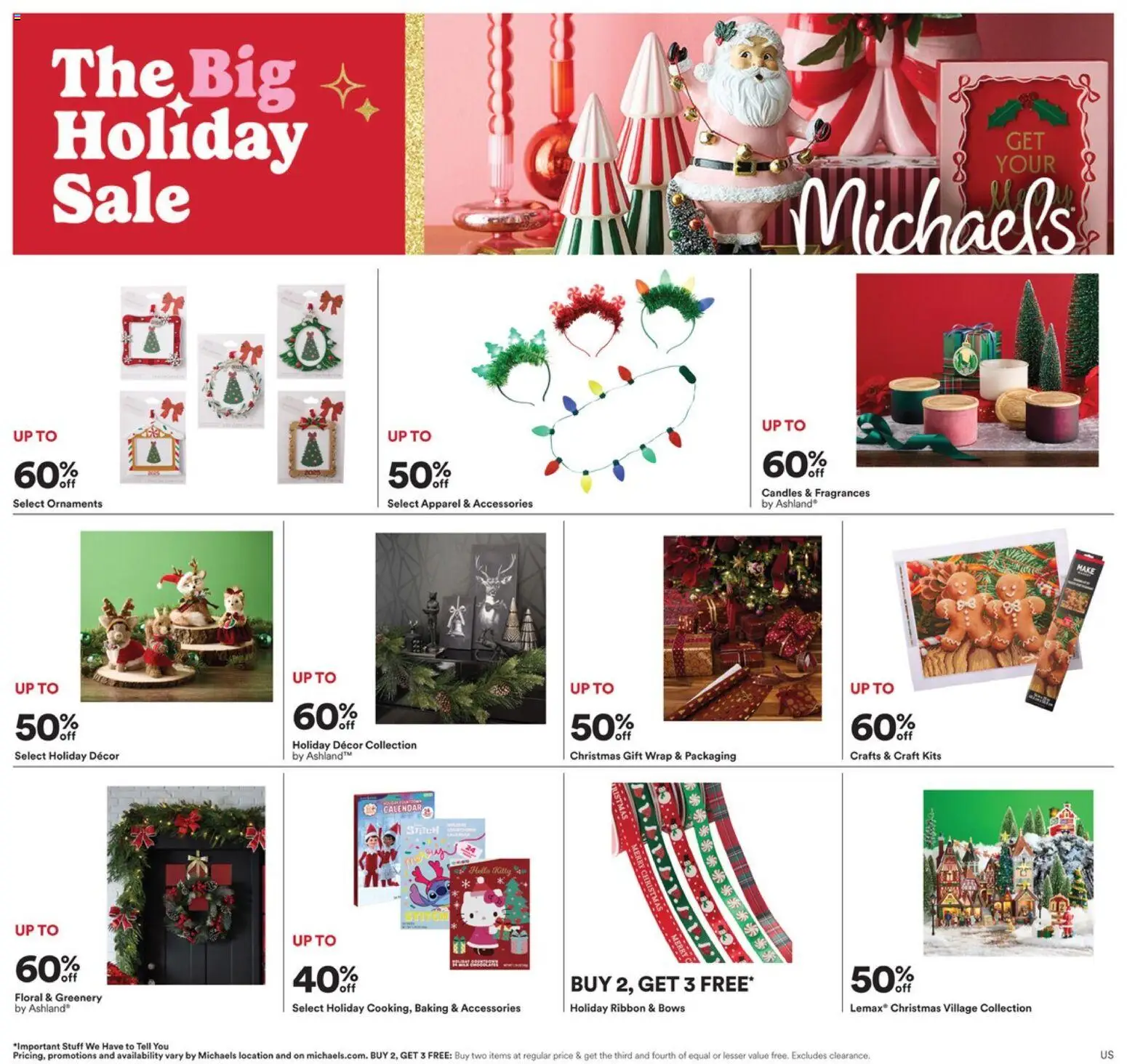 Michaels Weekly Ad - page 1- valid from 12/07/2025