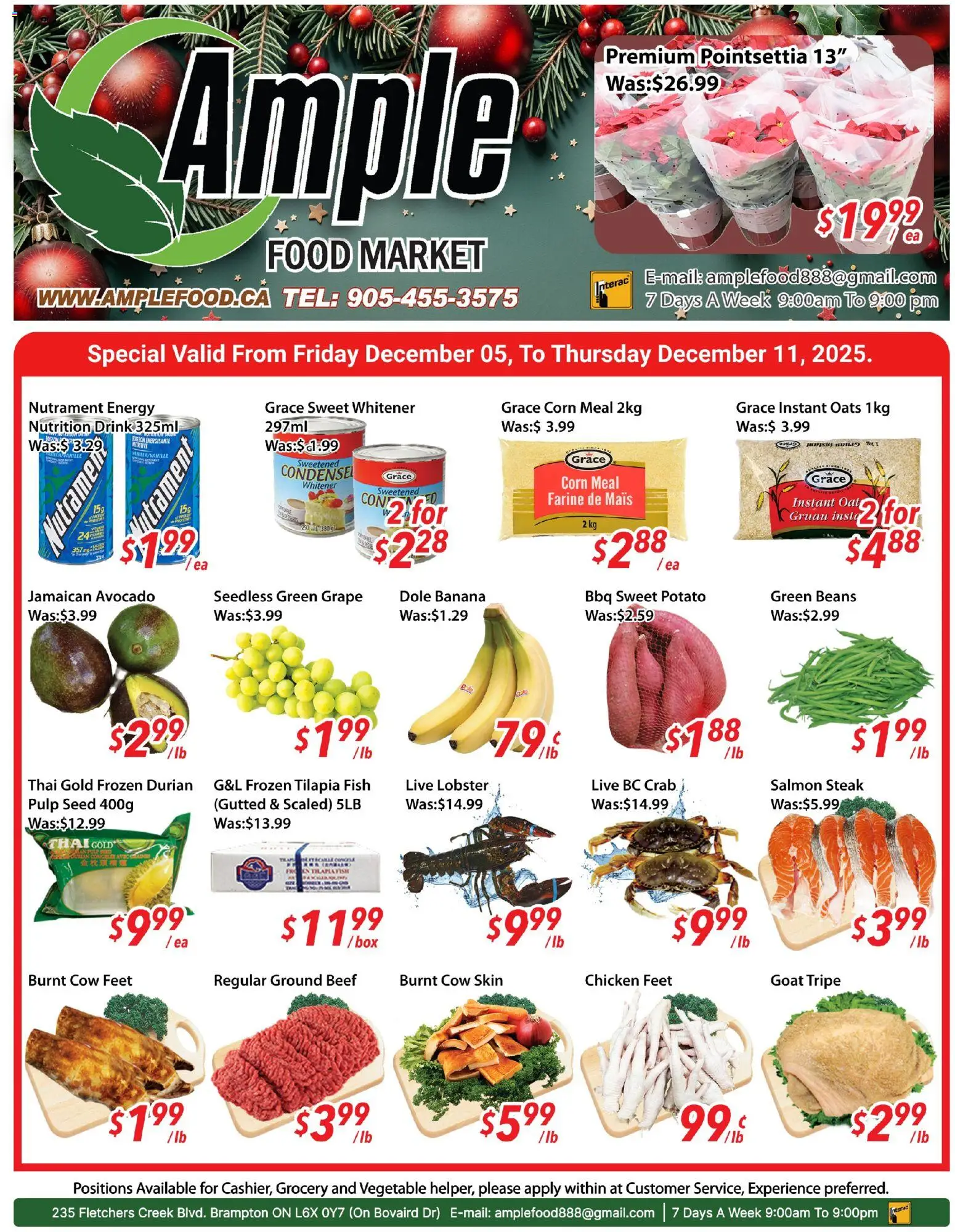 Ample Food Market weekly flyer / circulaire - page 1- valid from Dec 5, 2025