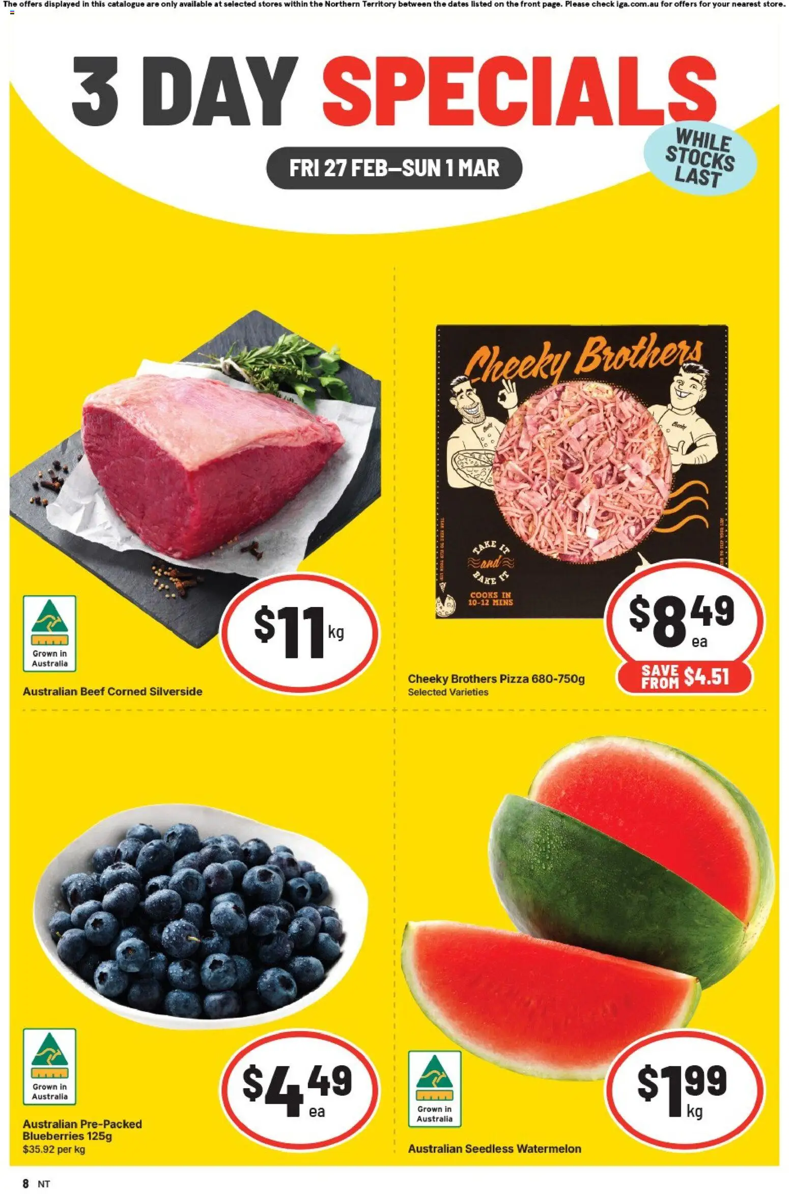 IGA - 3 Day Specials NT - page 1- valid from 27/02/2026
