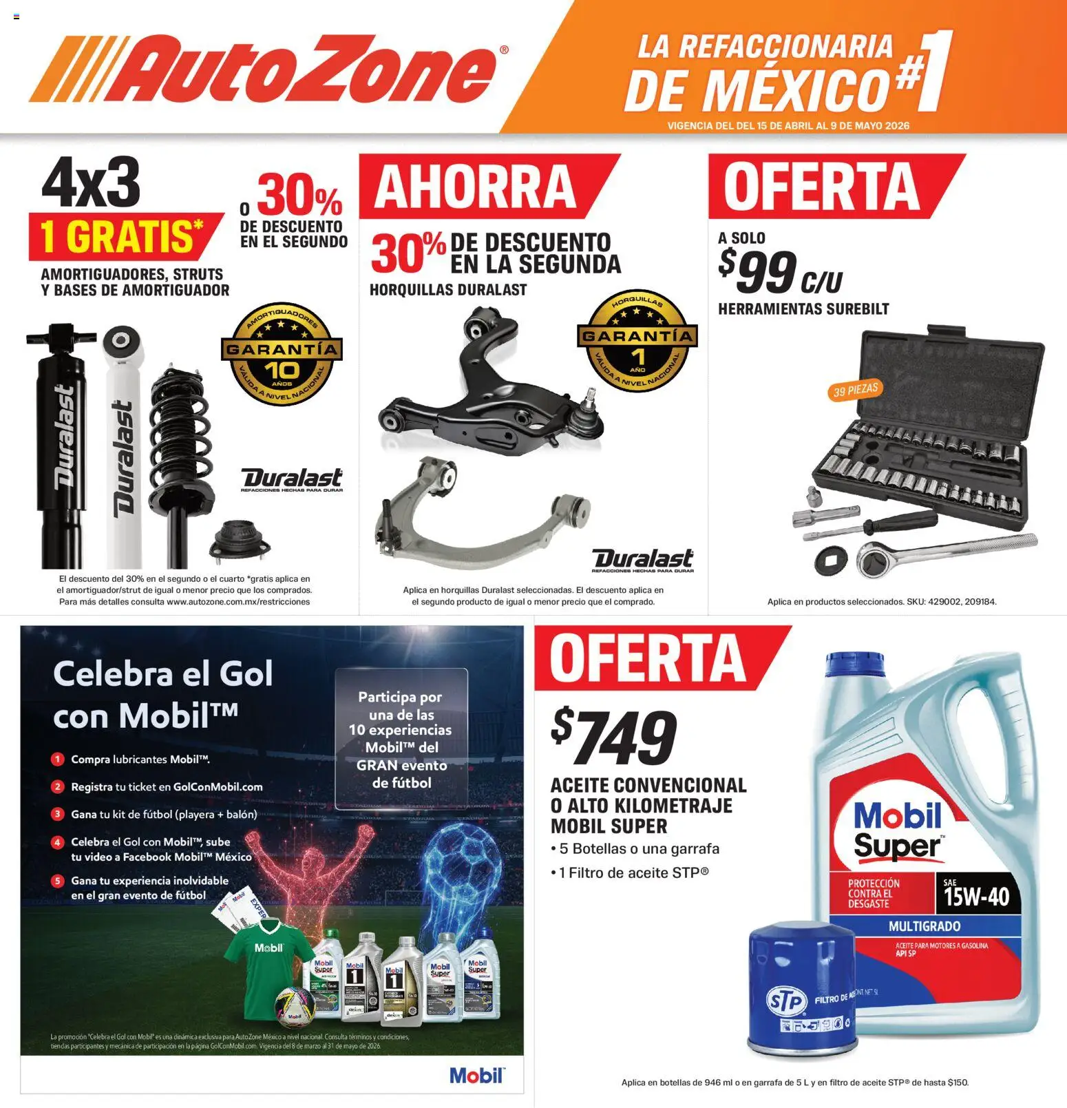 AutoZone catálogo - página 1- válido desde 15/04/2026