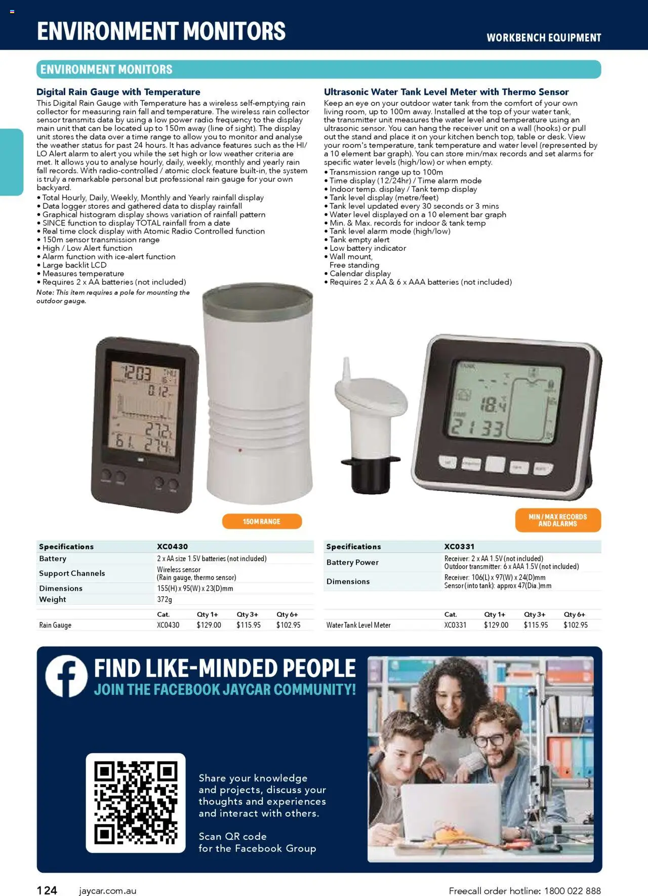 Jaycar Engineering & Scientific Catalogue 2025/2026  - page 124- valid from 09/07/2025