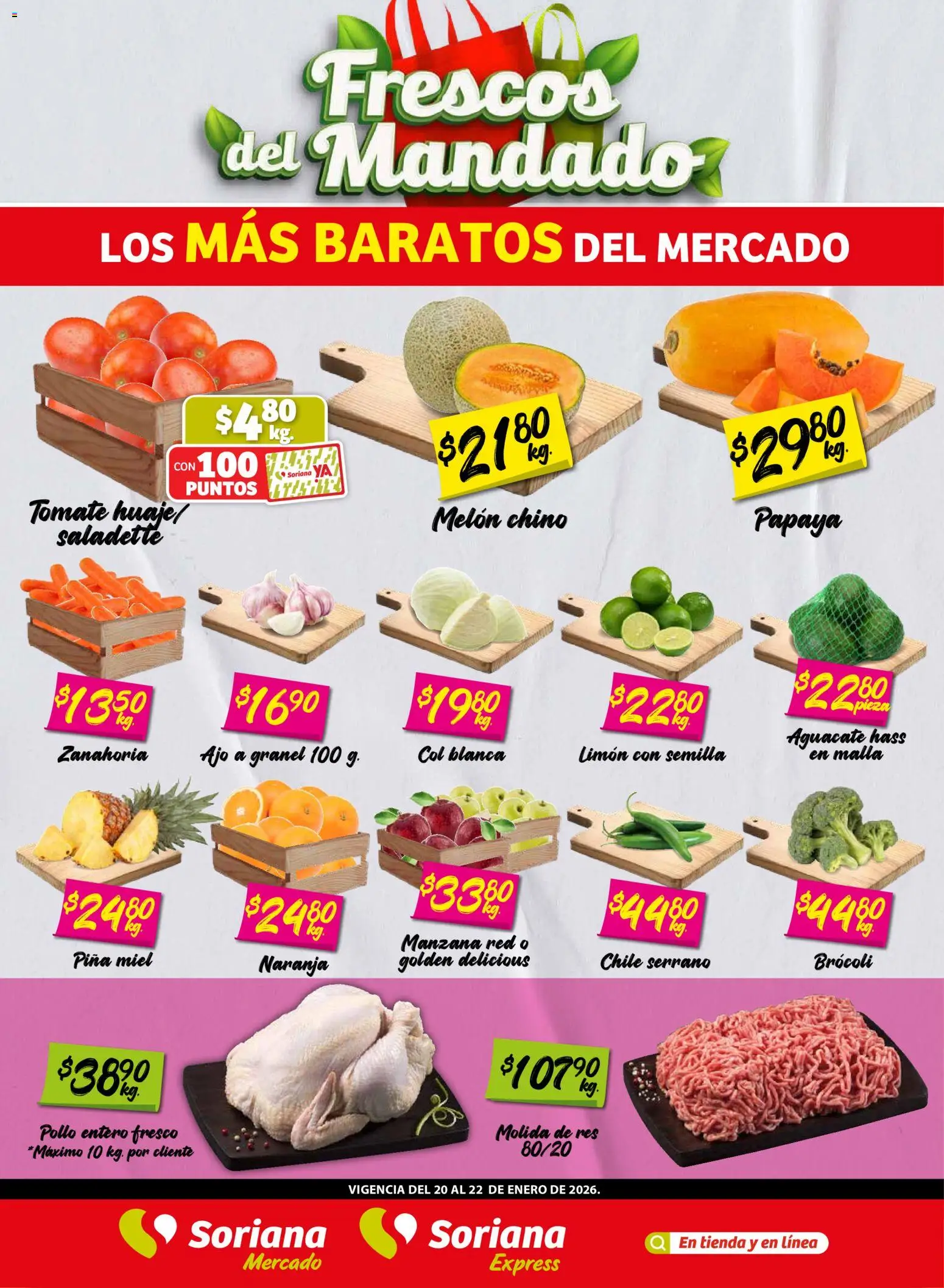 Soriana - Frescos del Mandado Mercado: Coah, Chih y Dur - página 1- válido desde 20/01/2026