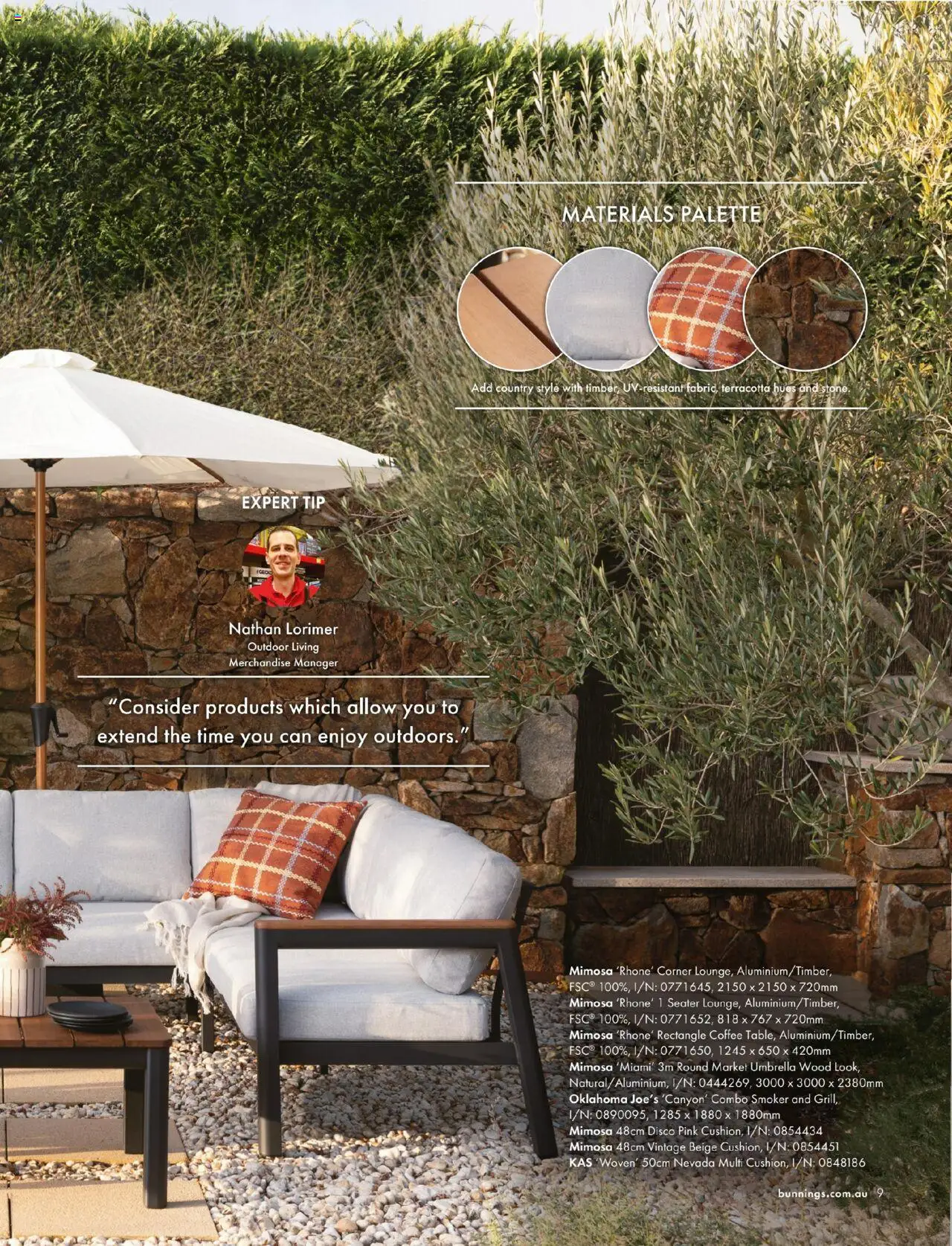 Bunnings Warehouse Outdoor Style Magazine 2025/26 - page 9- valid from 25/08/2025