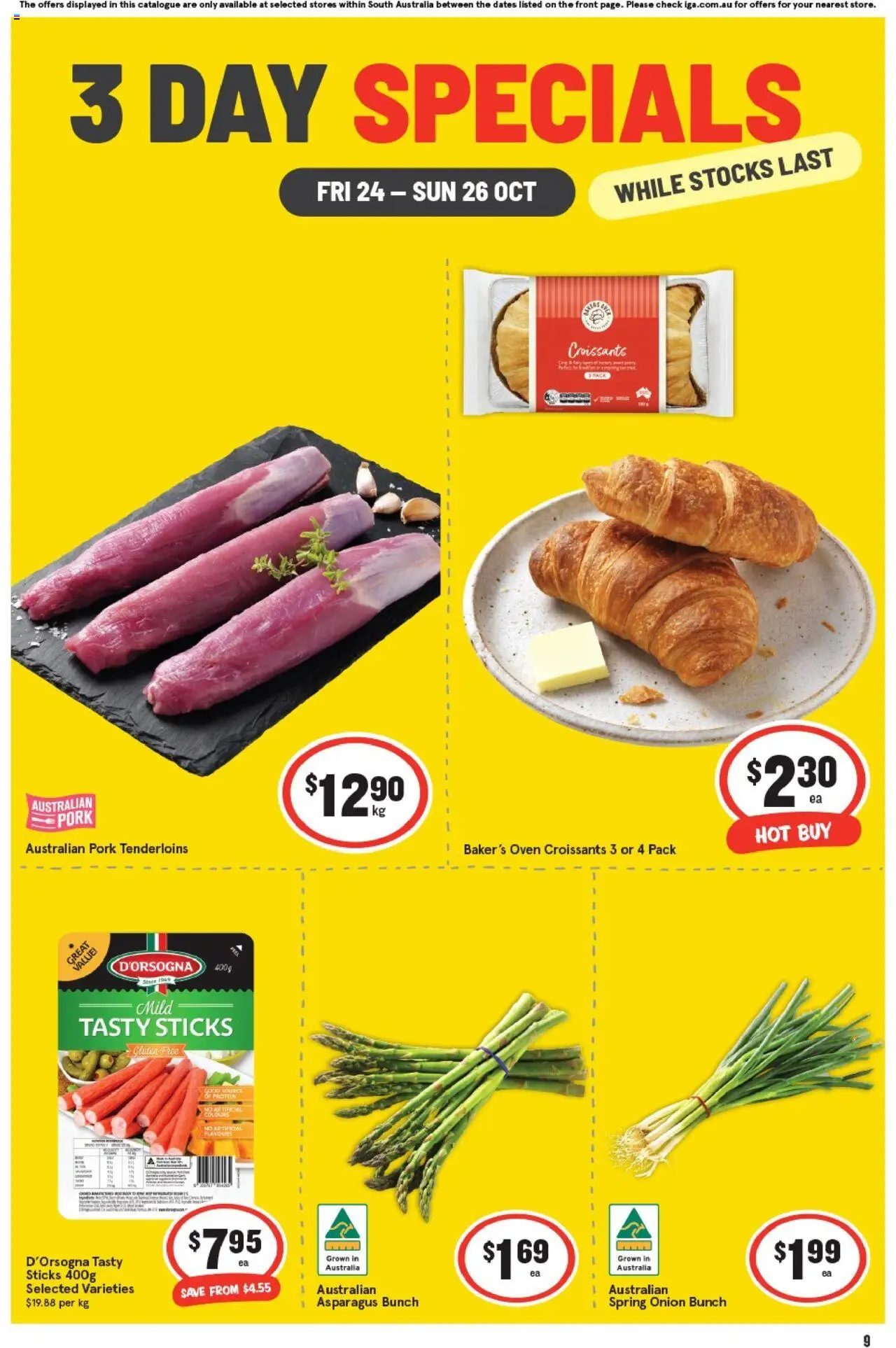 IGA - 3 Day Specials SA - page 1- valid from 24/10/2025