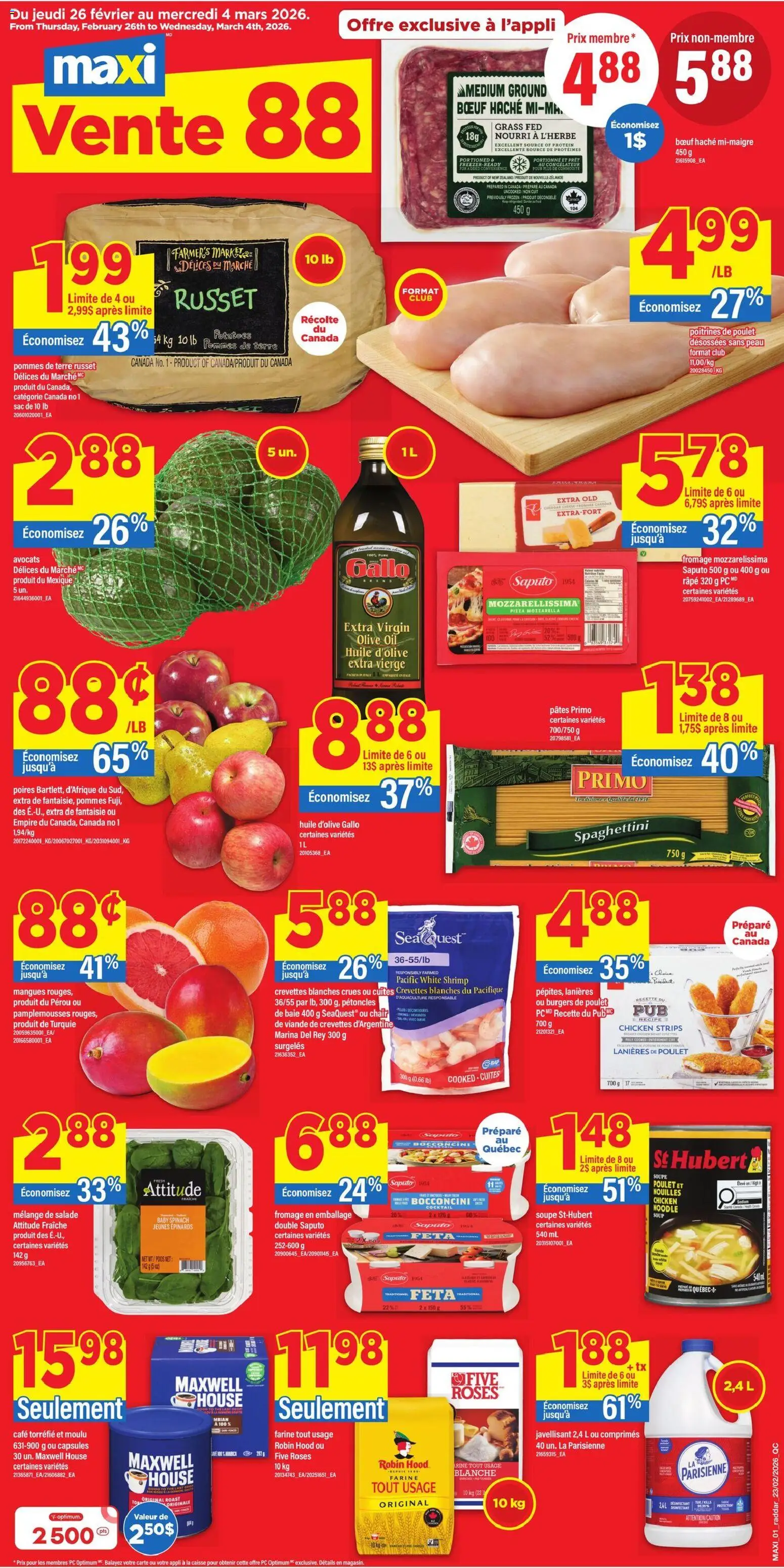 Maxi weekly flyer / circulaire - page 1- valid from Feb 26, 2026