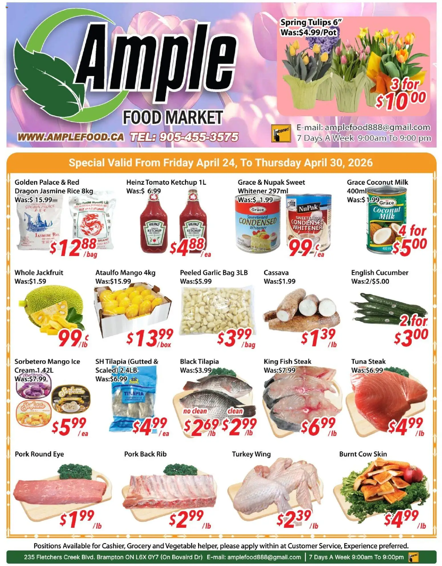 Ample Food Market weekly flyer / circulaire - page 1- valid from Apr 24, 2026