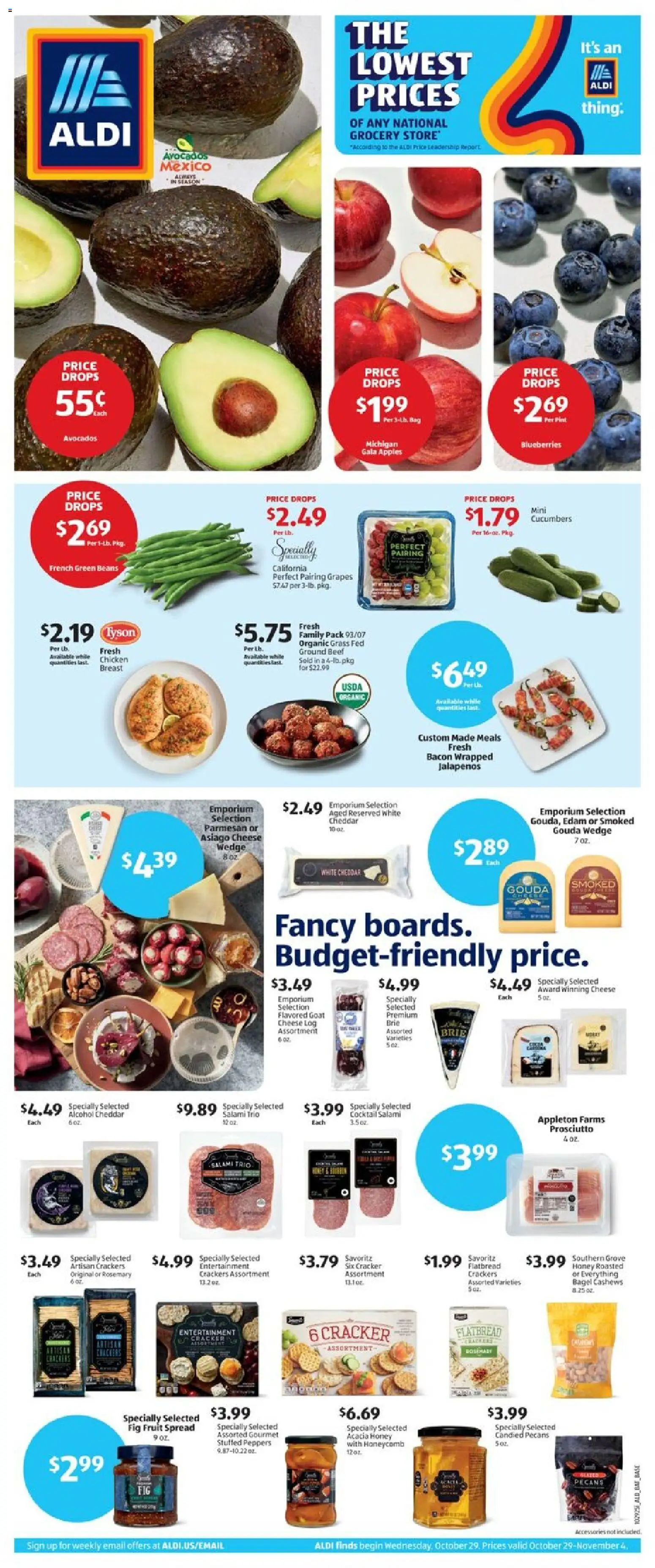 Aldi Weekly Ad - page 1- valid from 10/29/2025