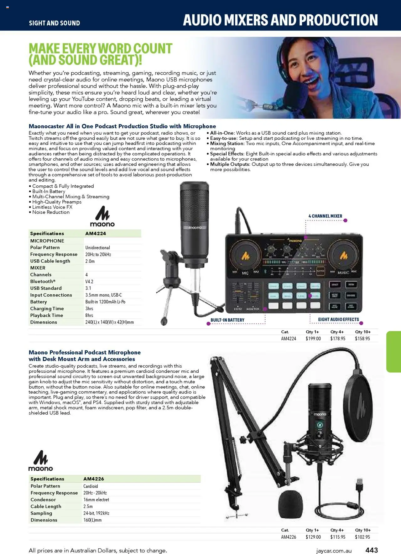 Jaycar Engineering & Scientific Catalogue 2025/2026  - page 443- valid from 09/07/2025