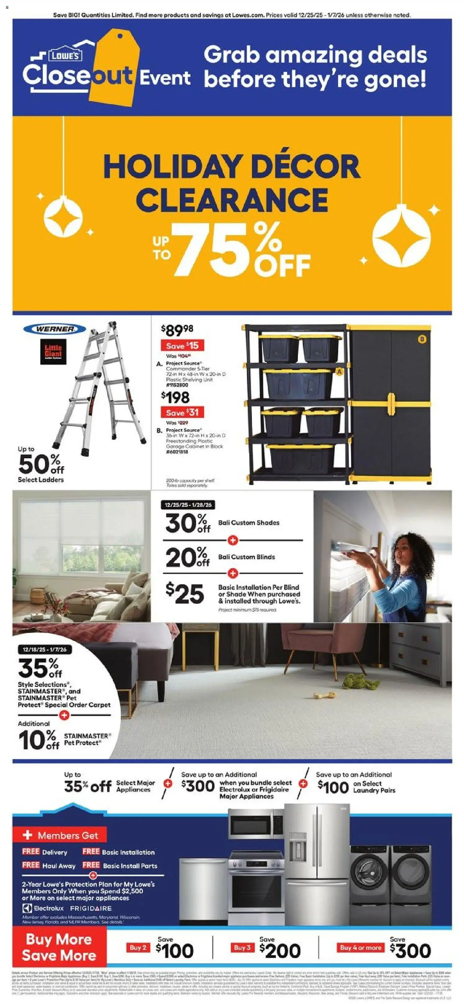 Lowe's Weekly Ad - page 1- valid from 12/25/2025