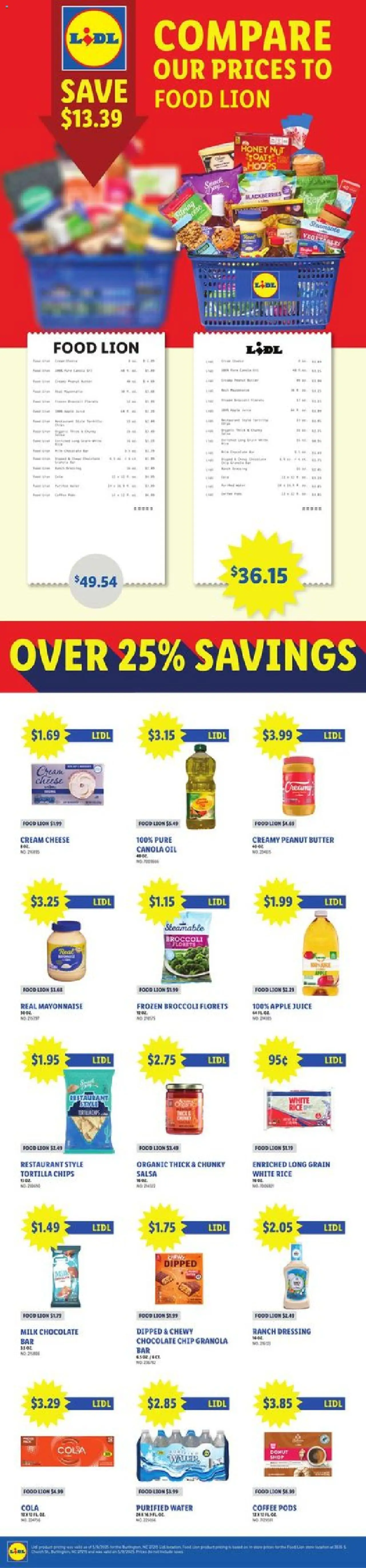 Lidl Compare our Prices - page 1- valid from 05/20/2025