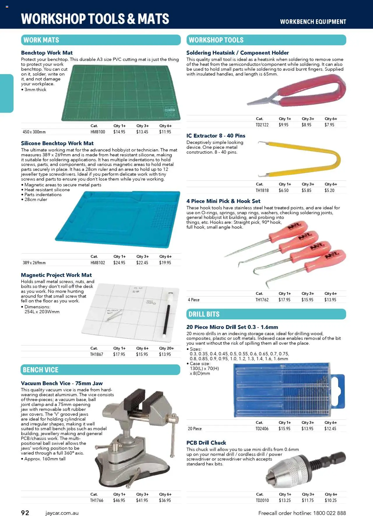 Jaycar Engineering & Scientific Catalogue 2025/2026  - page 92- valid from 09/07/2025