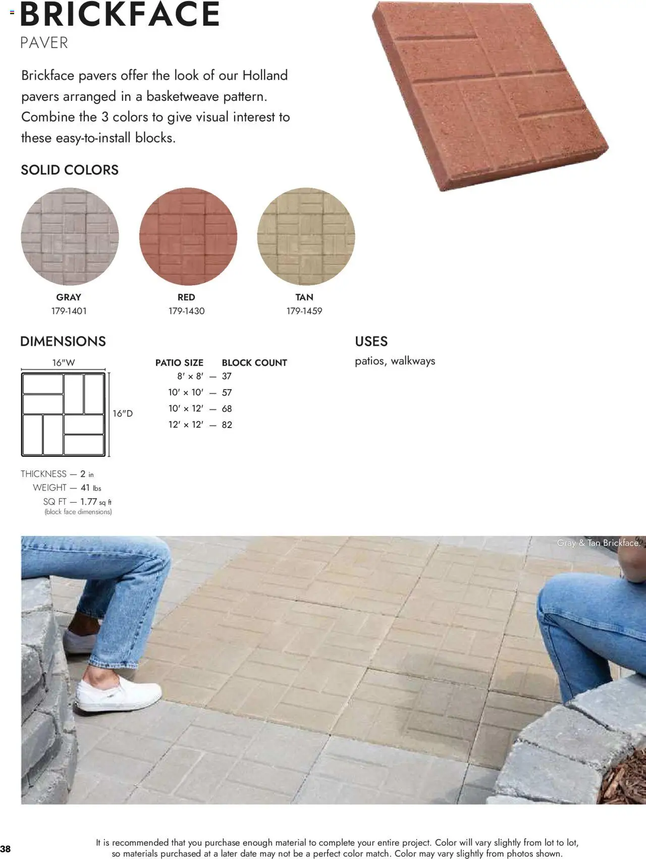 Menards Landscape Concrete Block - page 38- valid from 03/13/2025