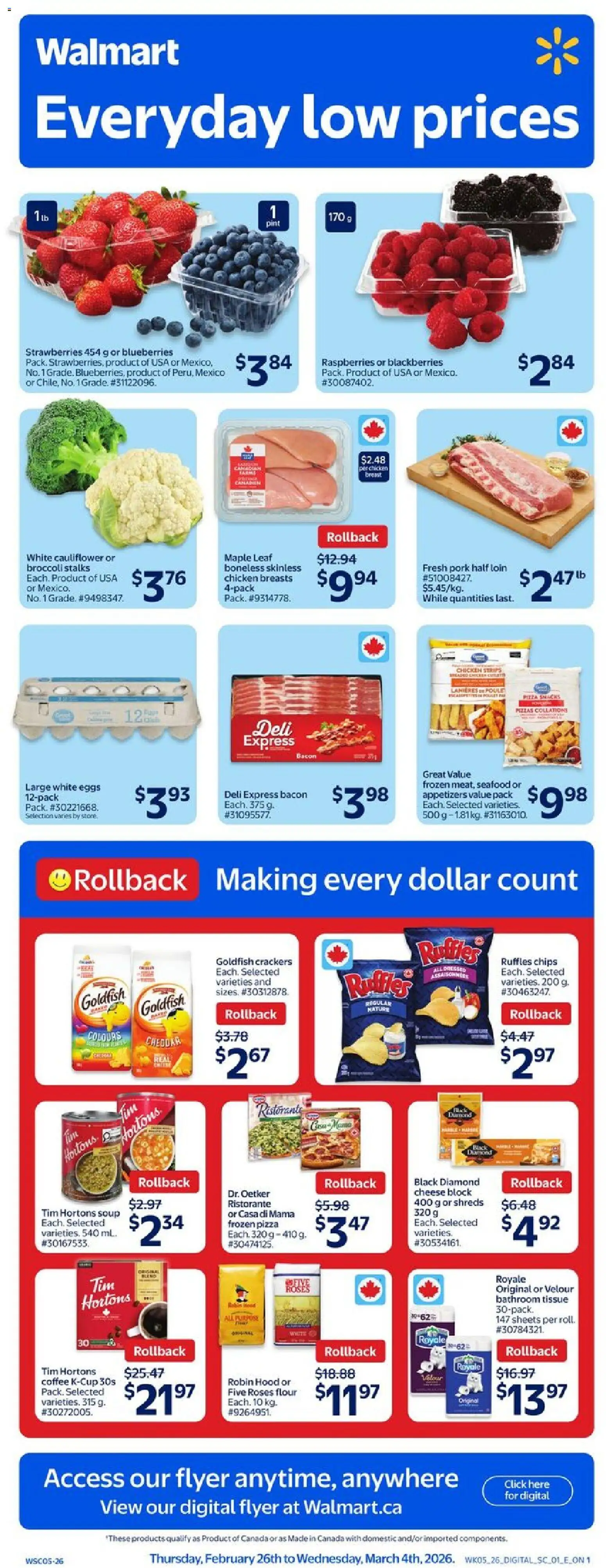 Walmart weekly flyer - page 1- valid from Feb 26, 2026