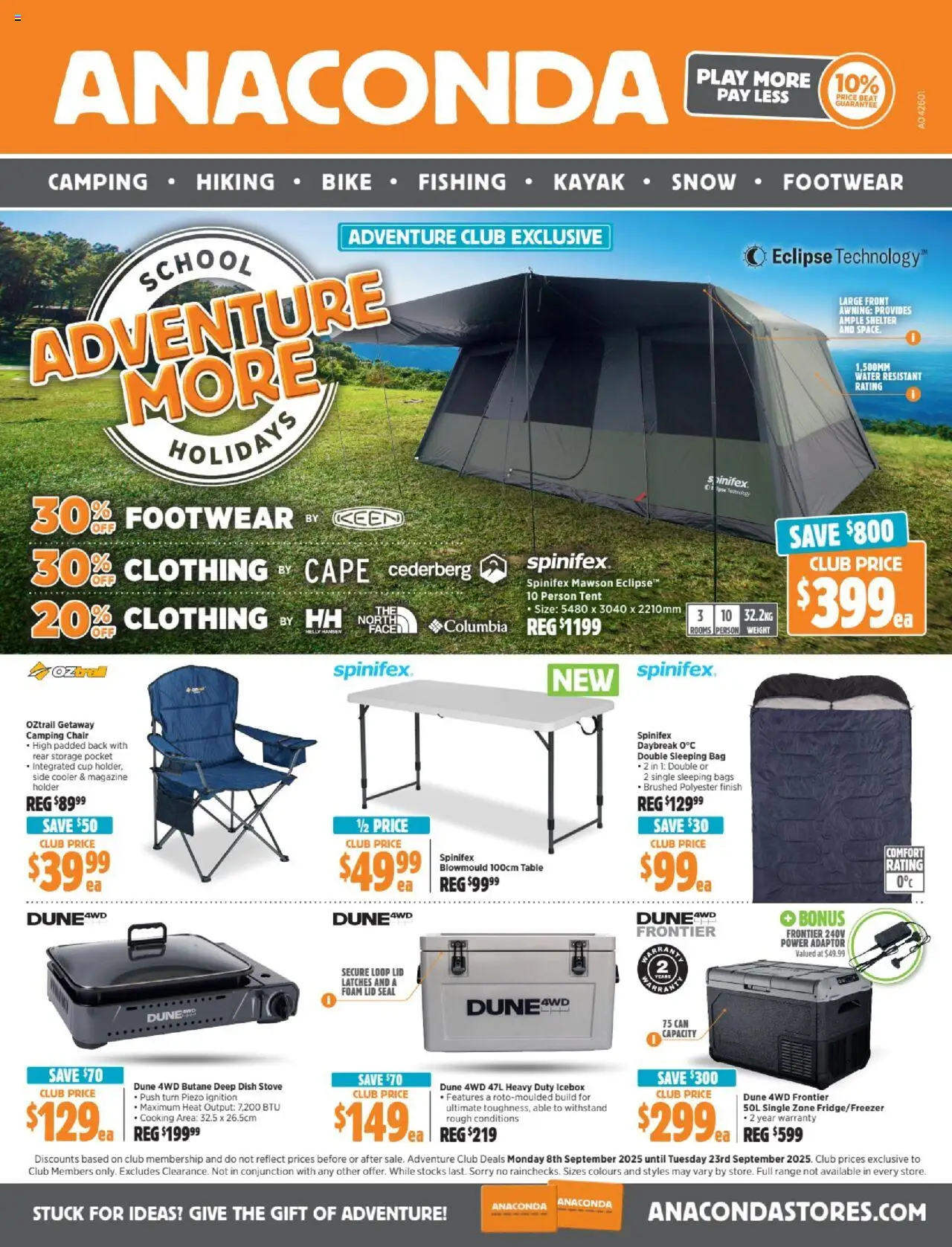 Anaconda Catalogue - page 1- valid from 08/09/2025
