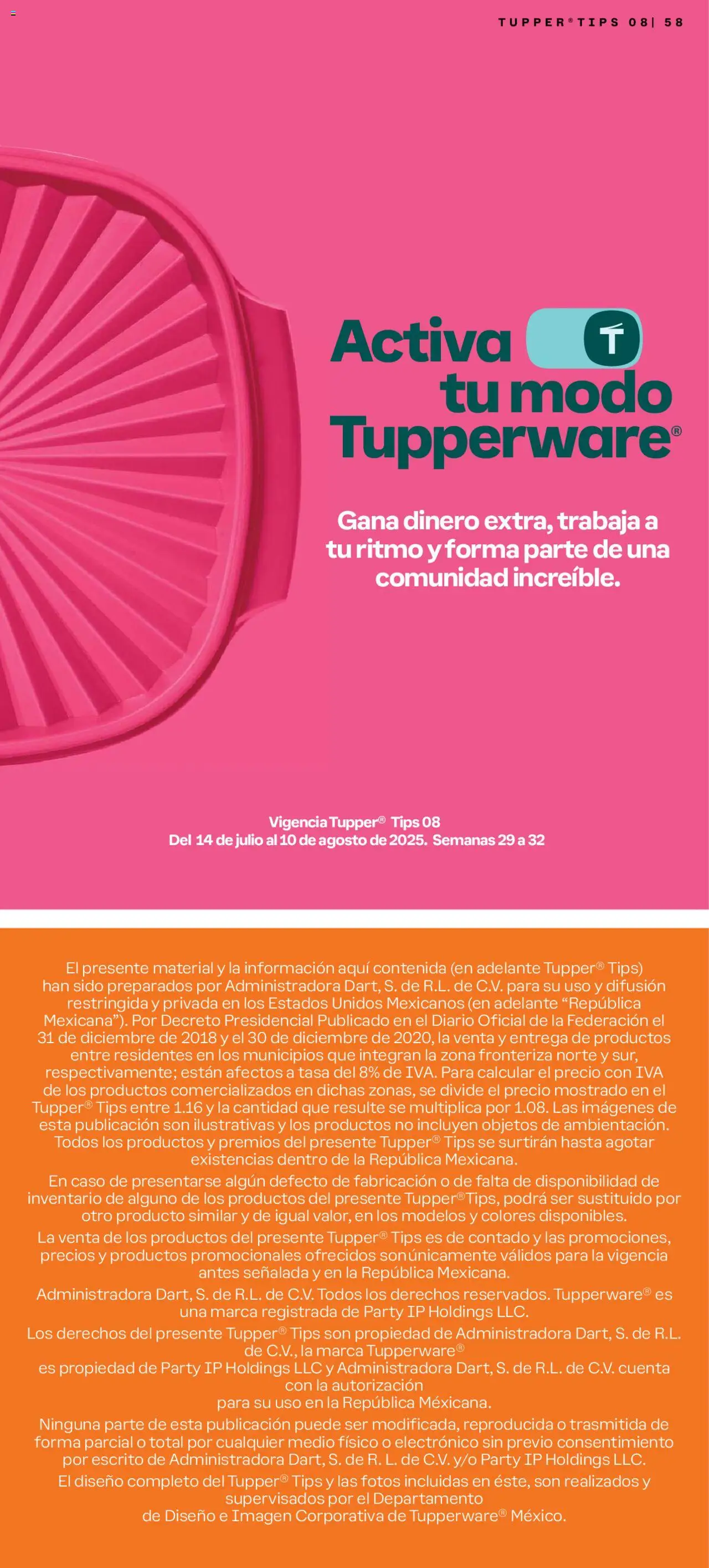 Tupperware catálogo - página 58- válido desde 14/07/2025