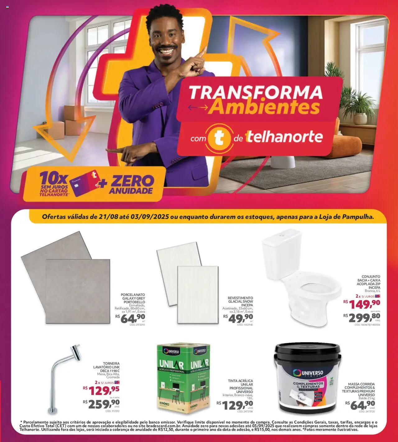Telhanorte - Ofertas Transforma Ambientes - página 1- válido a partir de 21/08/2025
