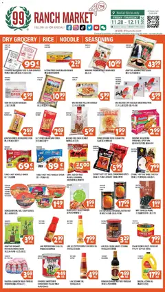 Preview 99 Ranch Market Dry Grocery | Rice | Noodle | Seasoning valid from 11/28/2025