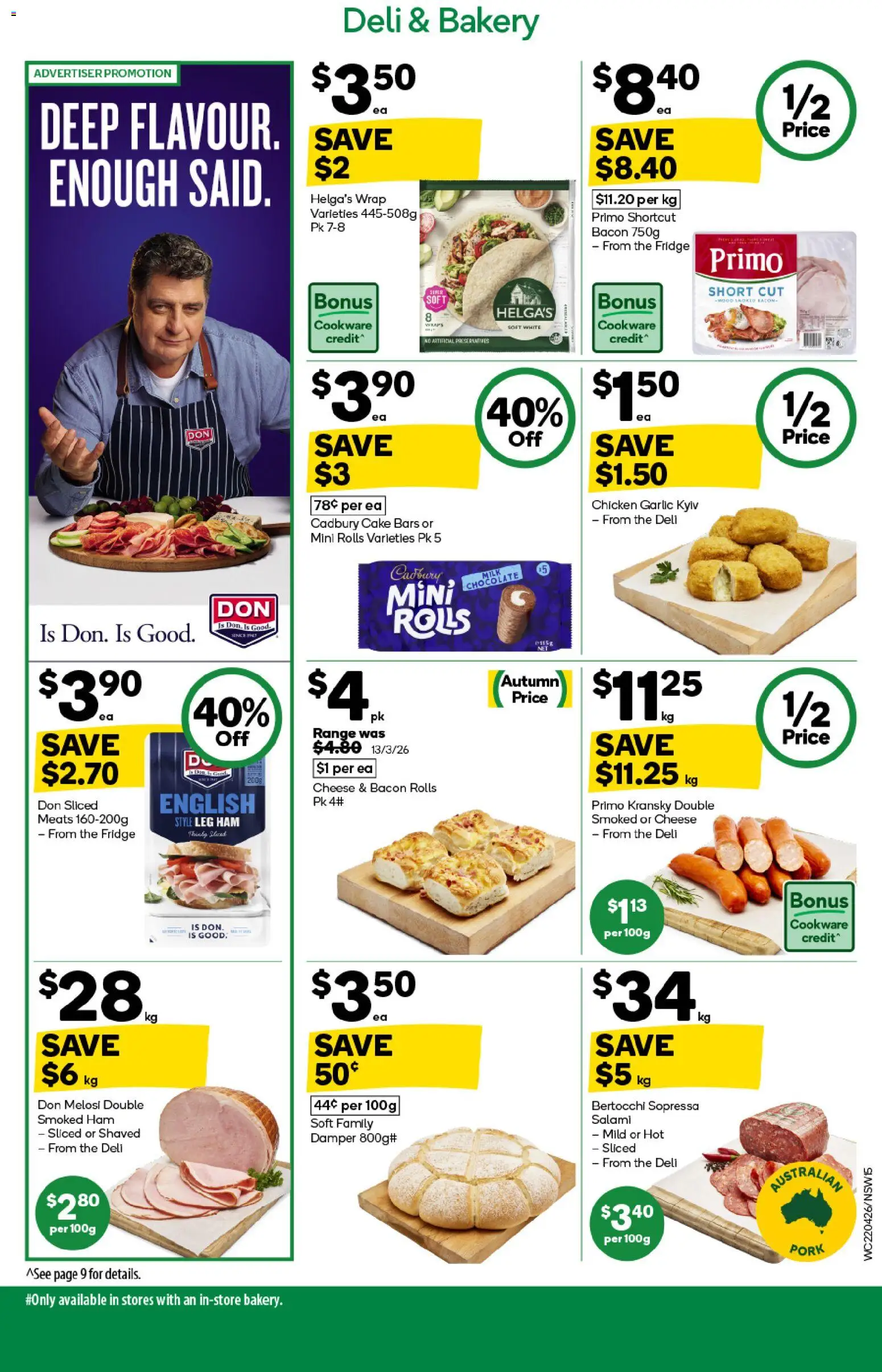 Woolworths catalogue  - page 15- valid from 22/04/2026