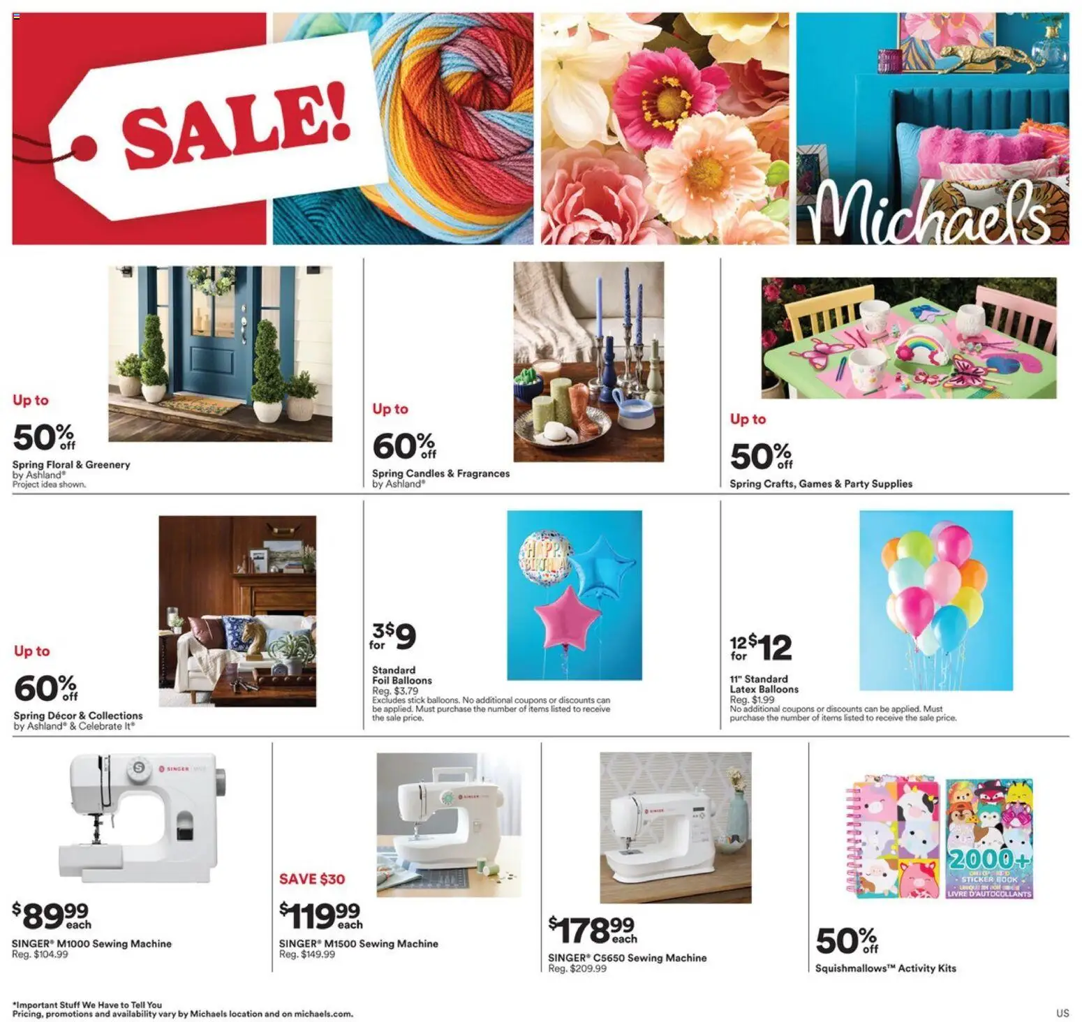 Michaels Weekly Ad - page 1- valid from 04/05/2026