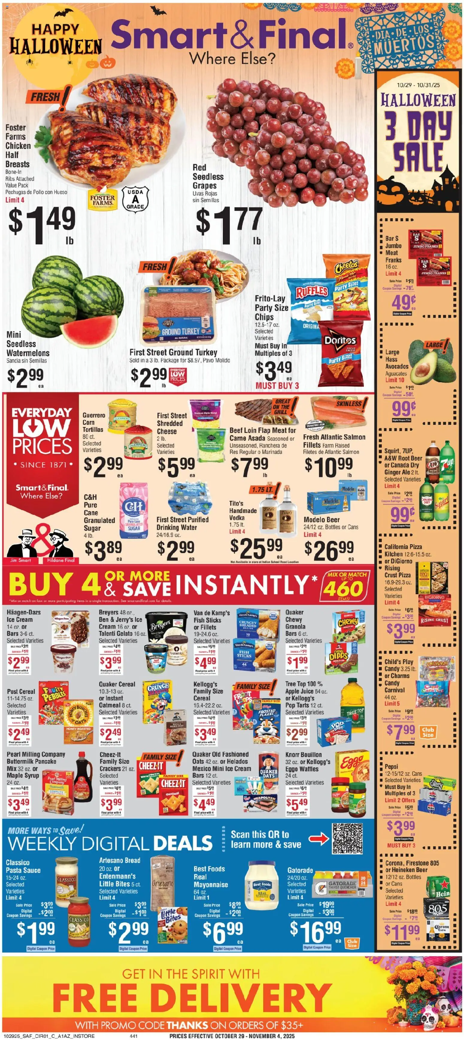Smart & Final Weekly Ad - page 1- valid from 10/29/2025