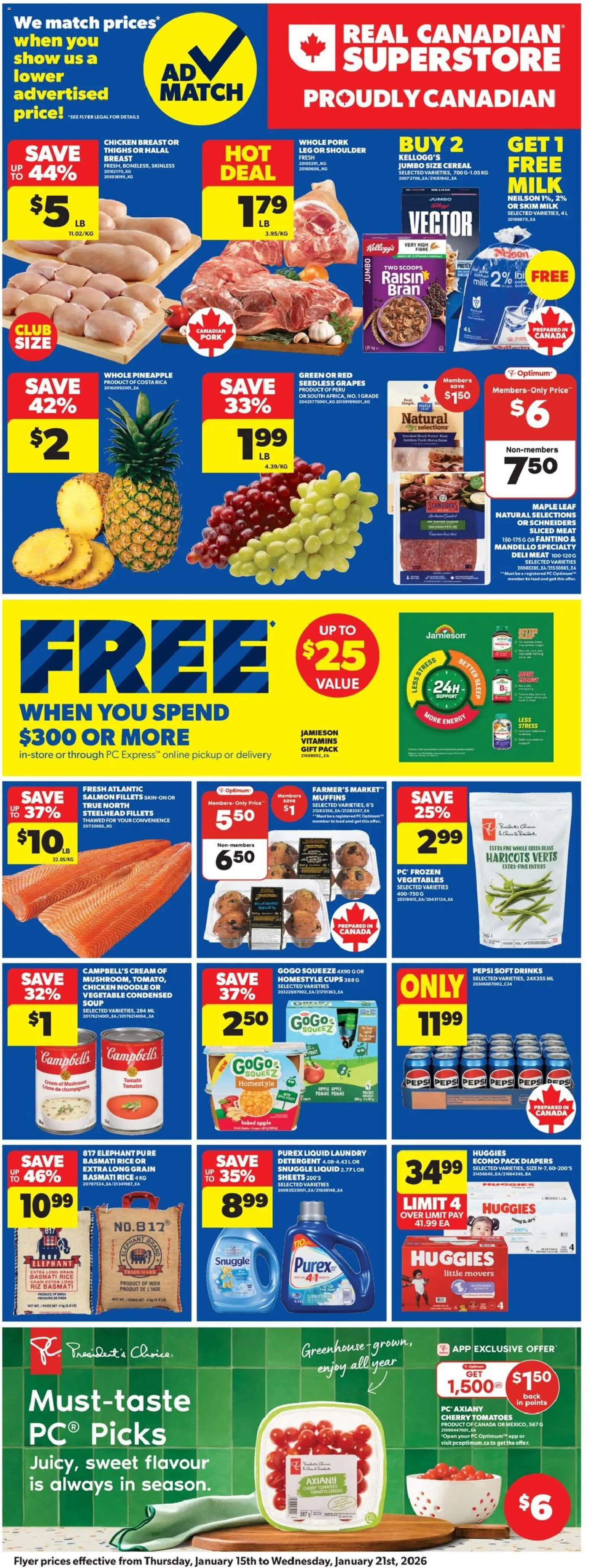 Real Canadian Superstore weekly flyer / circulaire - page 3- valid from Jan 15, 2026