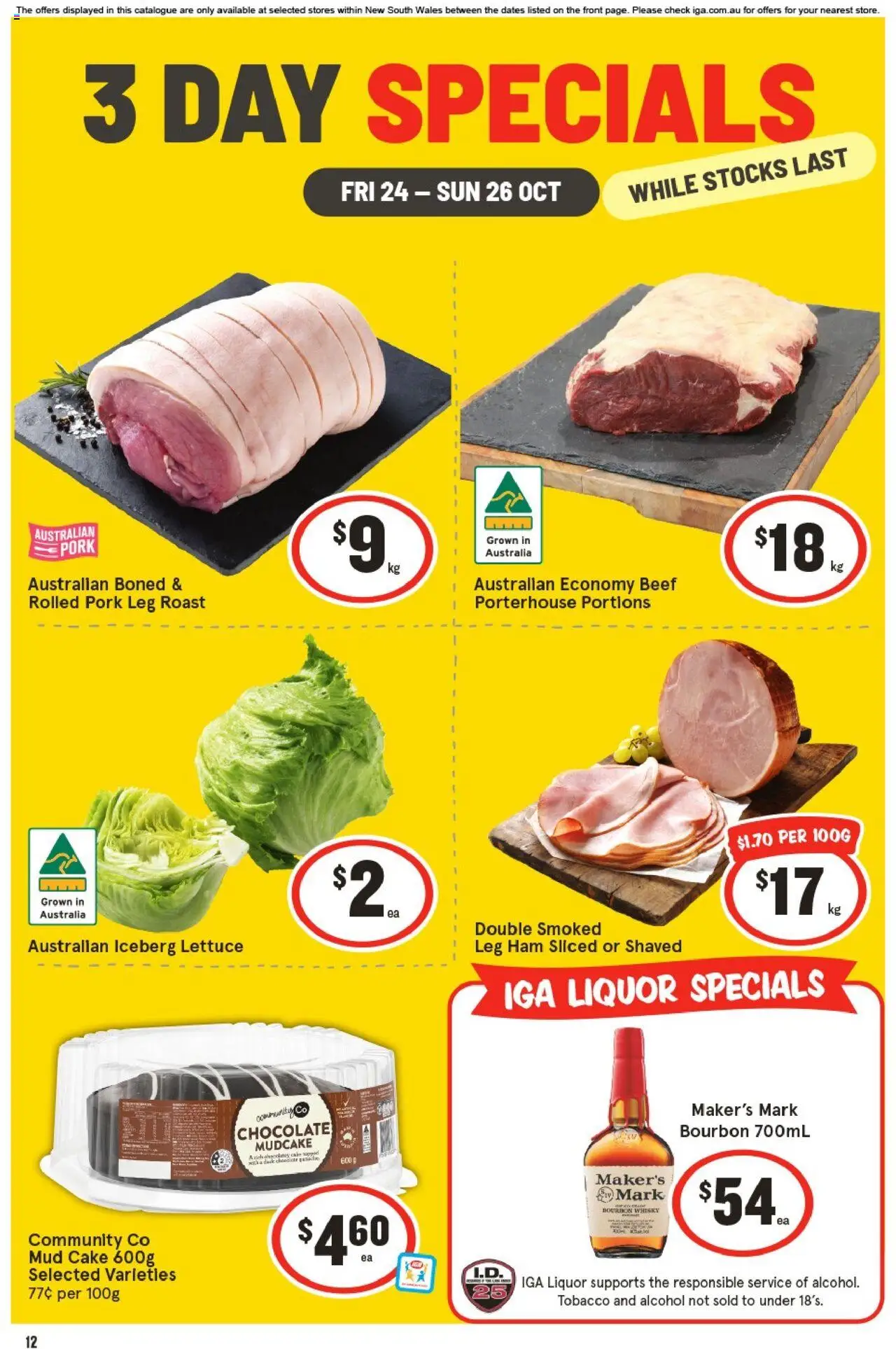 IGA - 3 Day Specials NSW - page 1- valid from 24/10/2025
