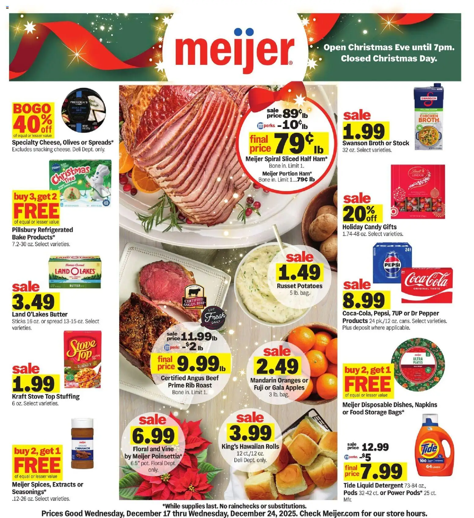 Meijer Weekly Ad - page 1- valid from 12/17/2025