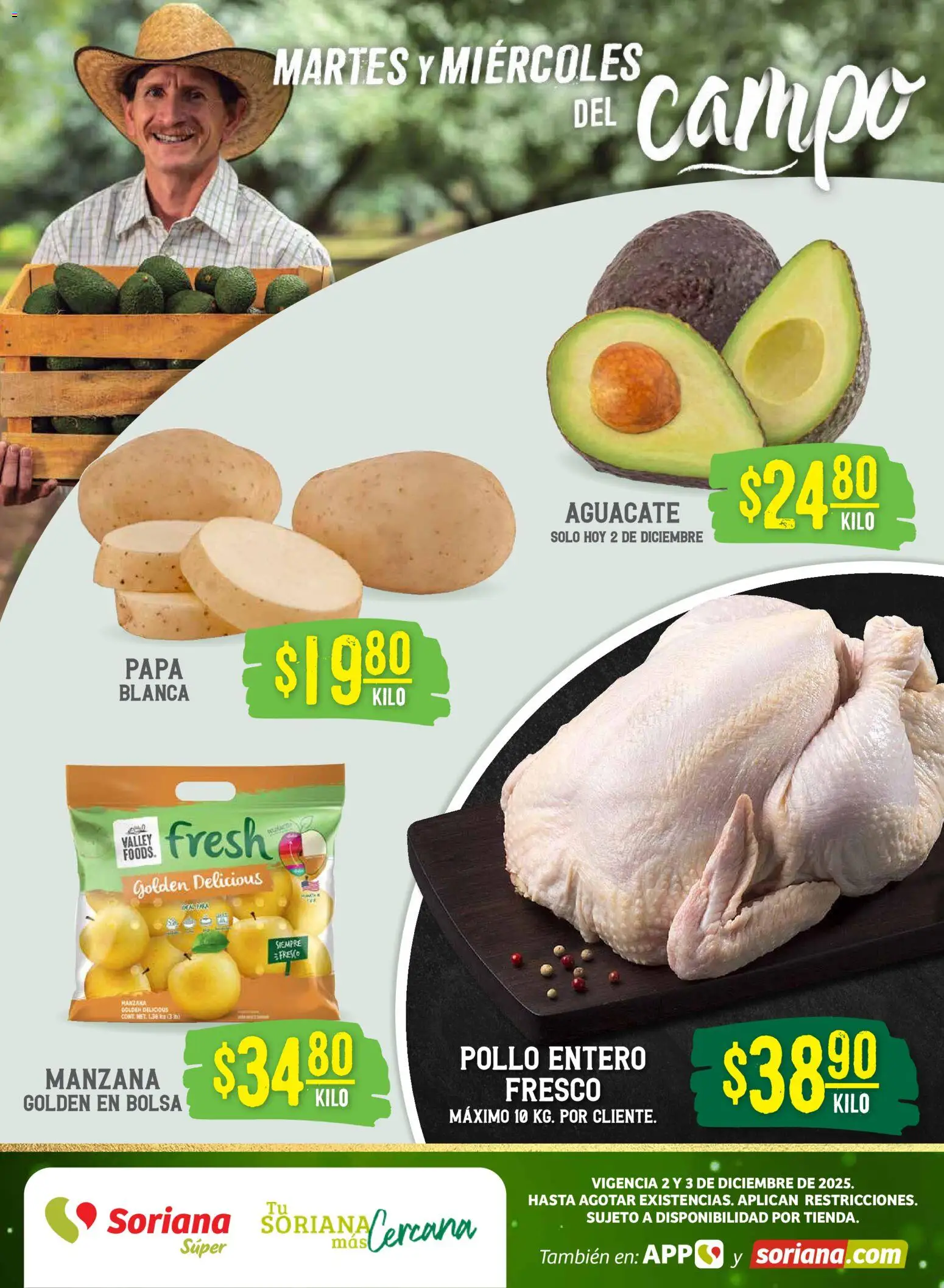 Soriana - Martes y Miércoles del Campo Súper: Nuevo León, Ciudad Victoria y Tampico - página 1- válido desde 02/12/2025